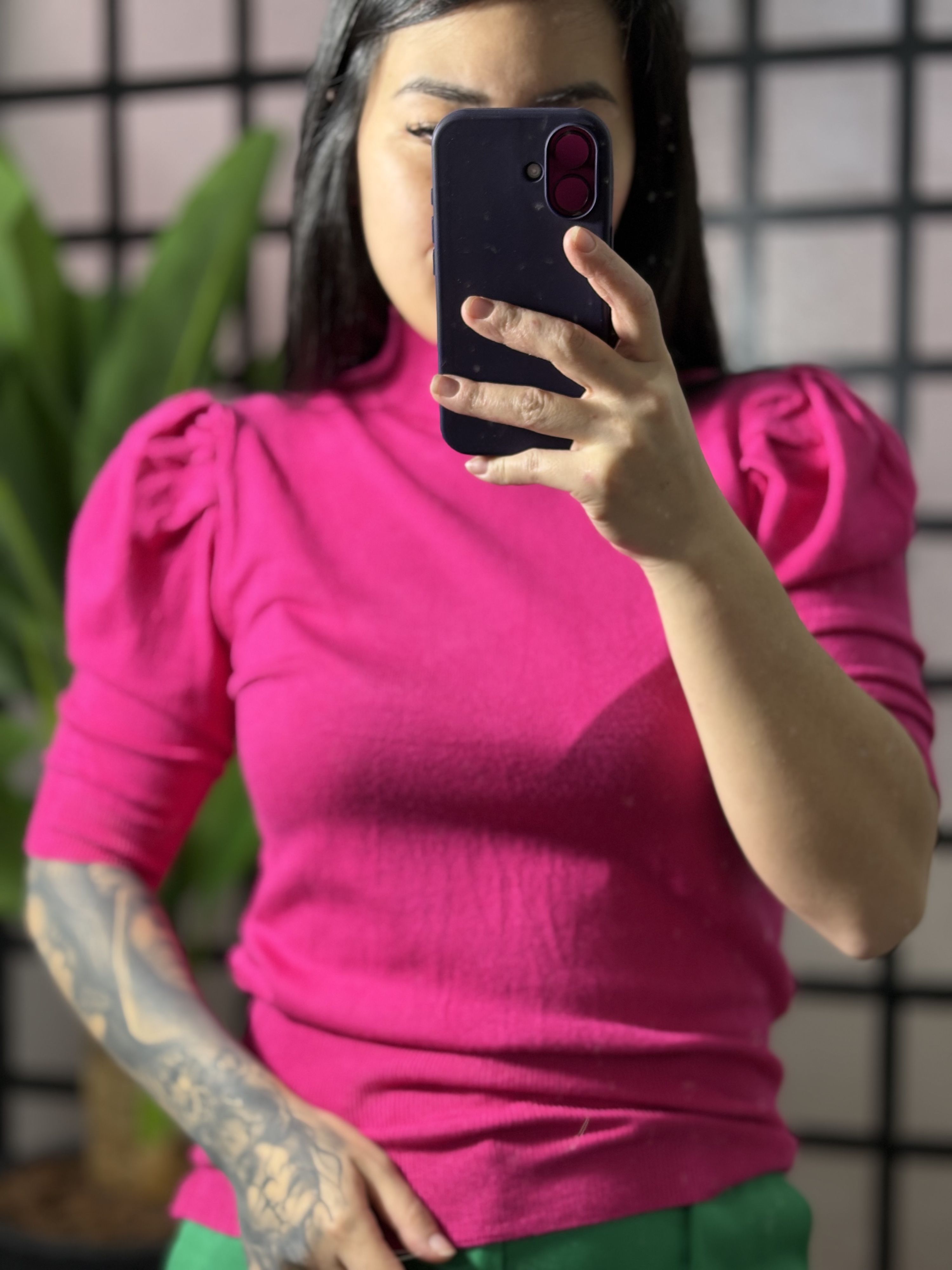 Blusa manga princesa Marília 162- Pink