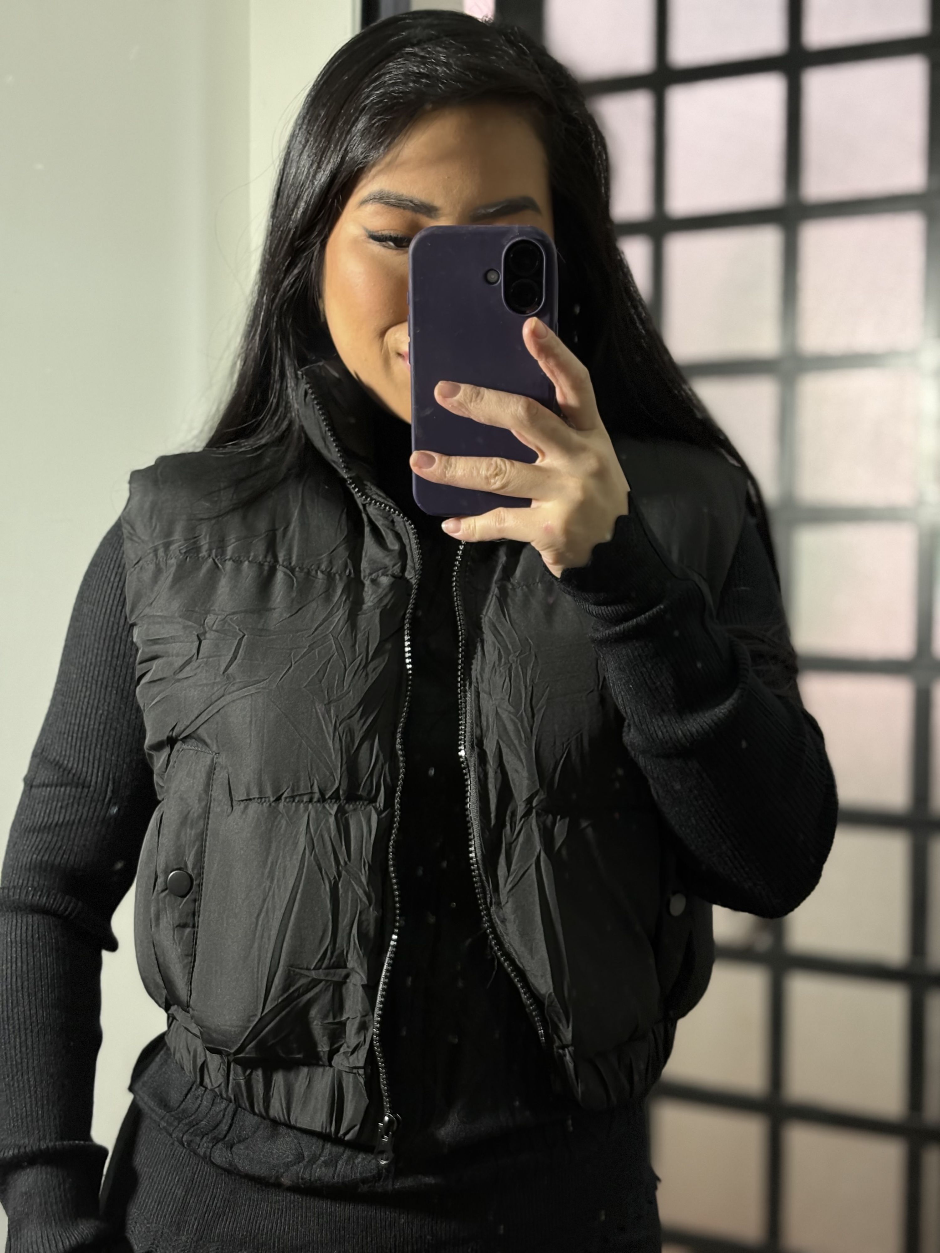 Colete puffer mirela 2532- Preto
