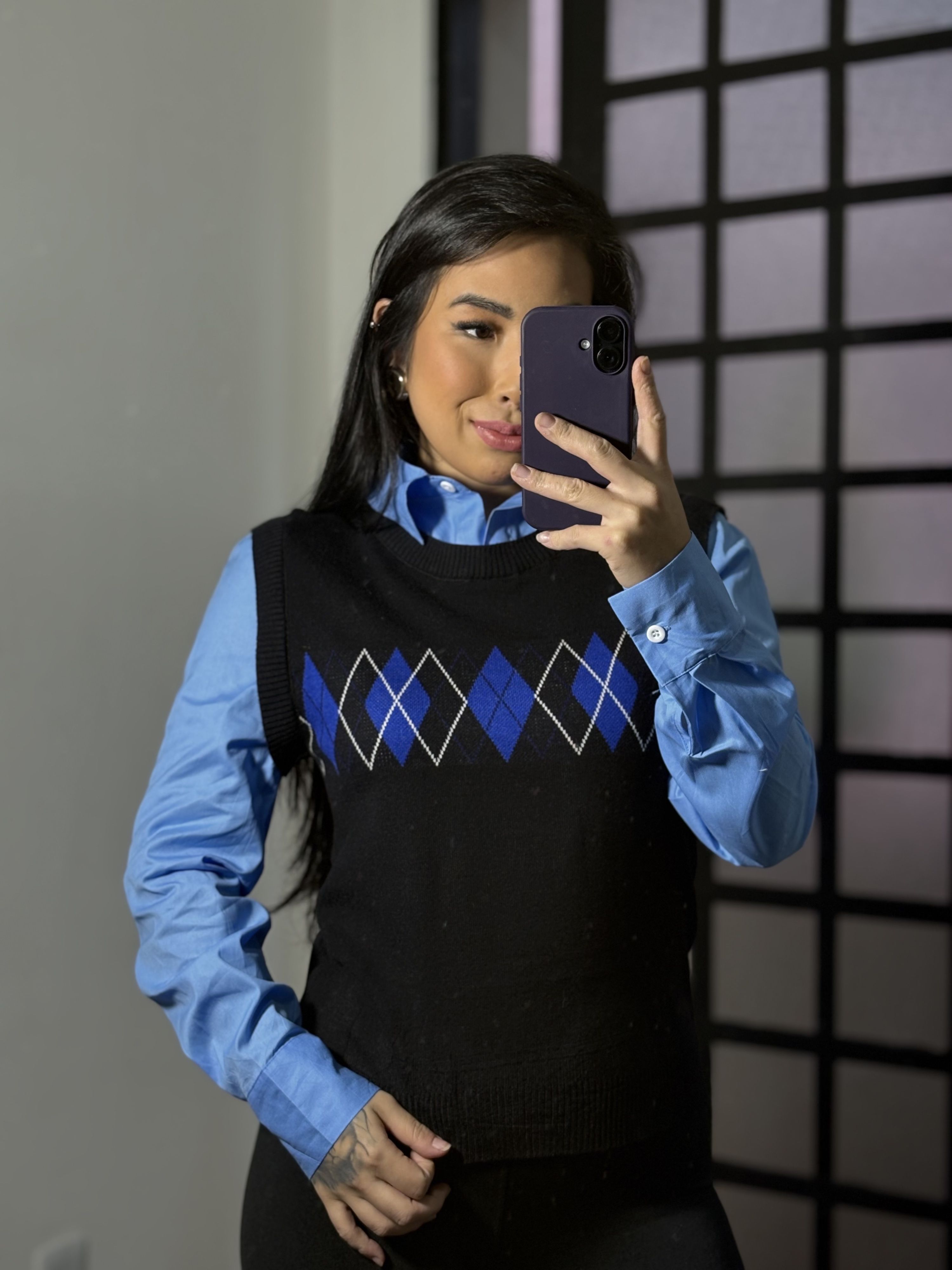 Camisa trico gola lisa 366 - Preto