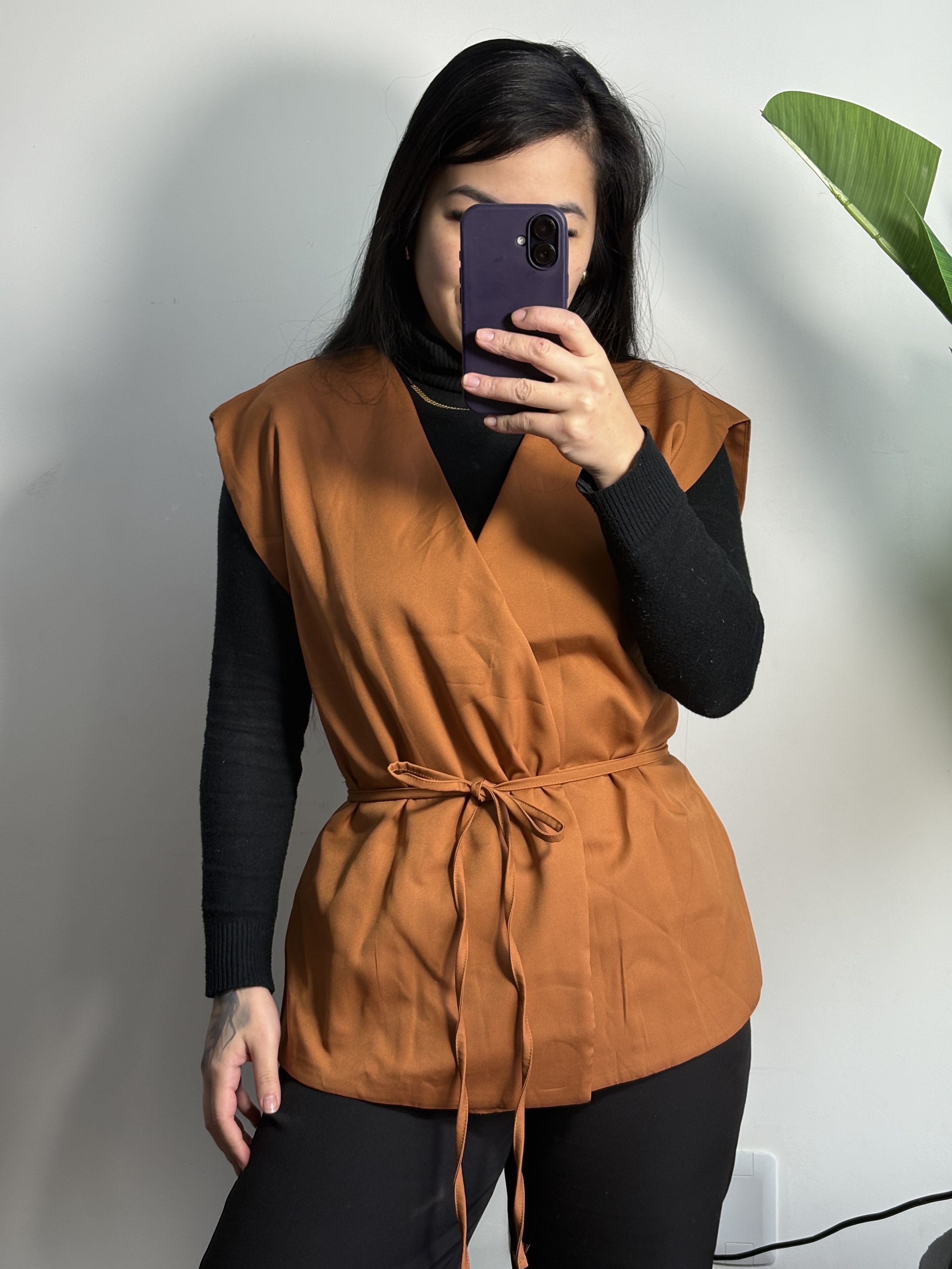 Blusa Kimono Lais 61009- Caramelo