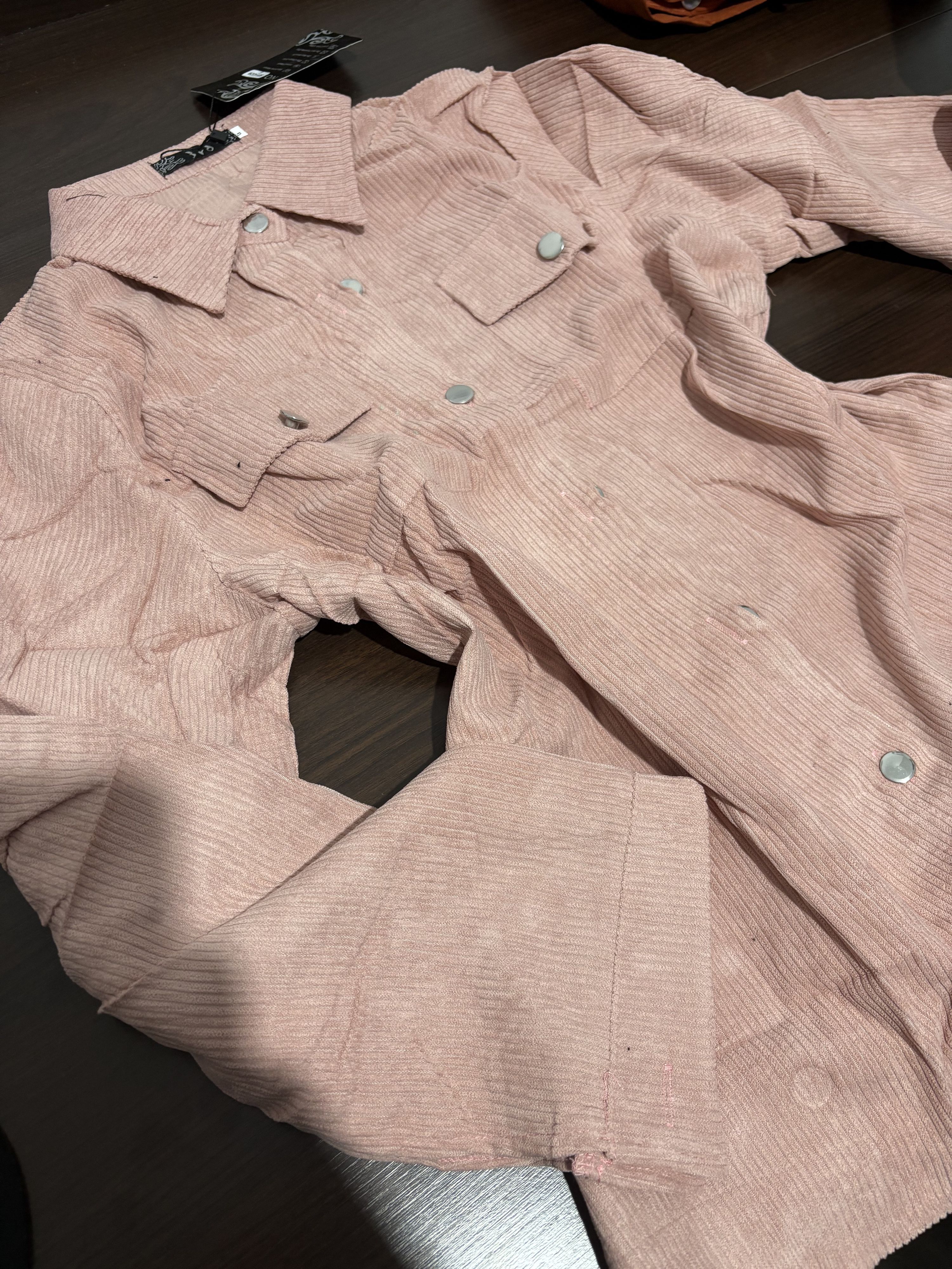 Camisão cotelê Poliana 1432- Rosa