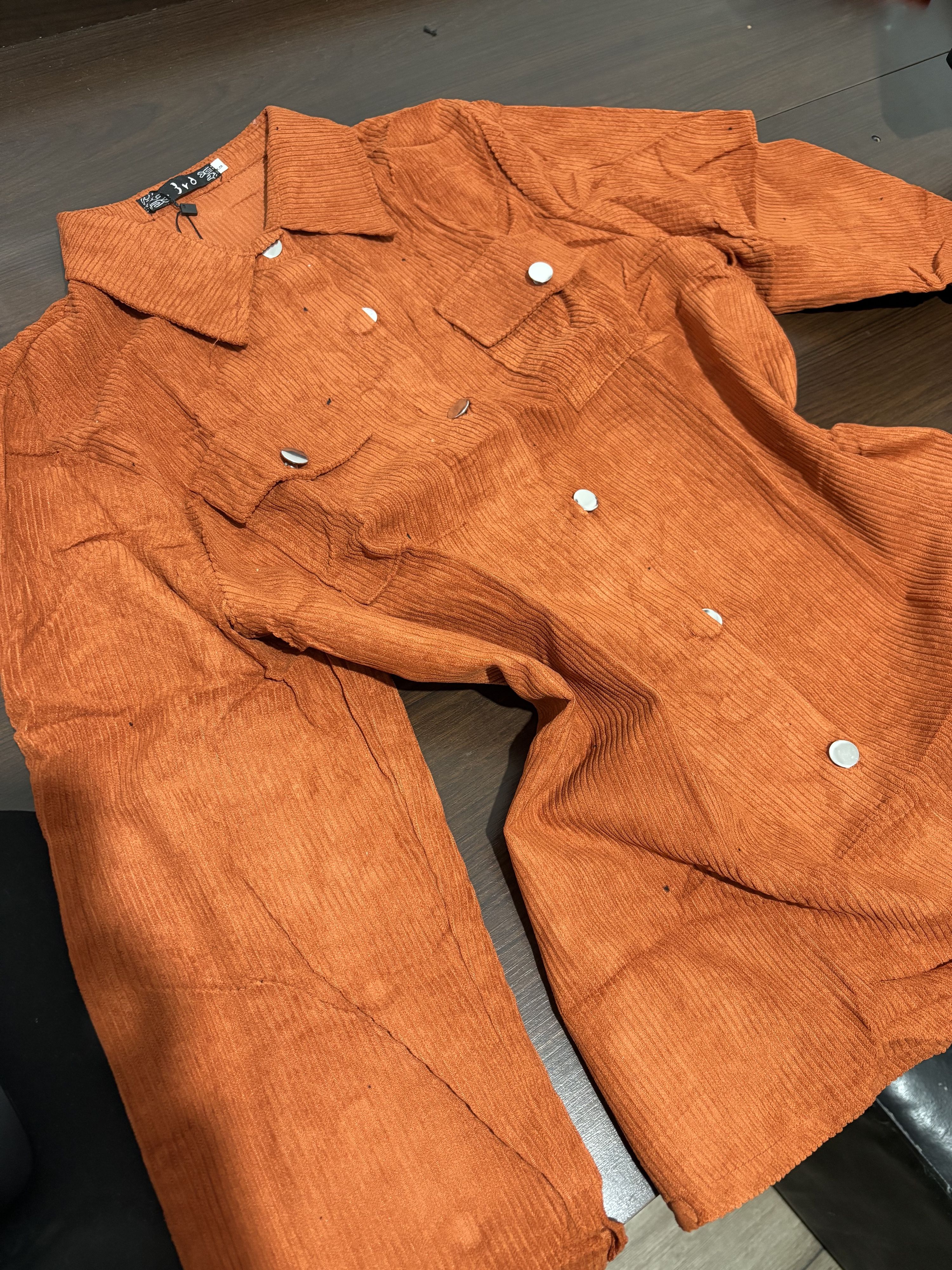 Camisão cotelê Poliana 1432- Terracota