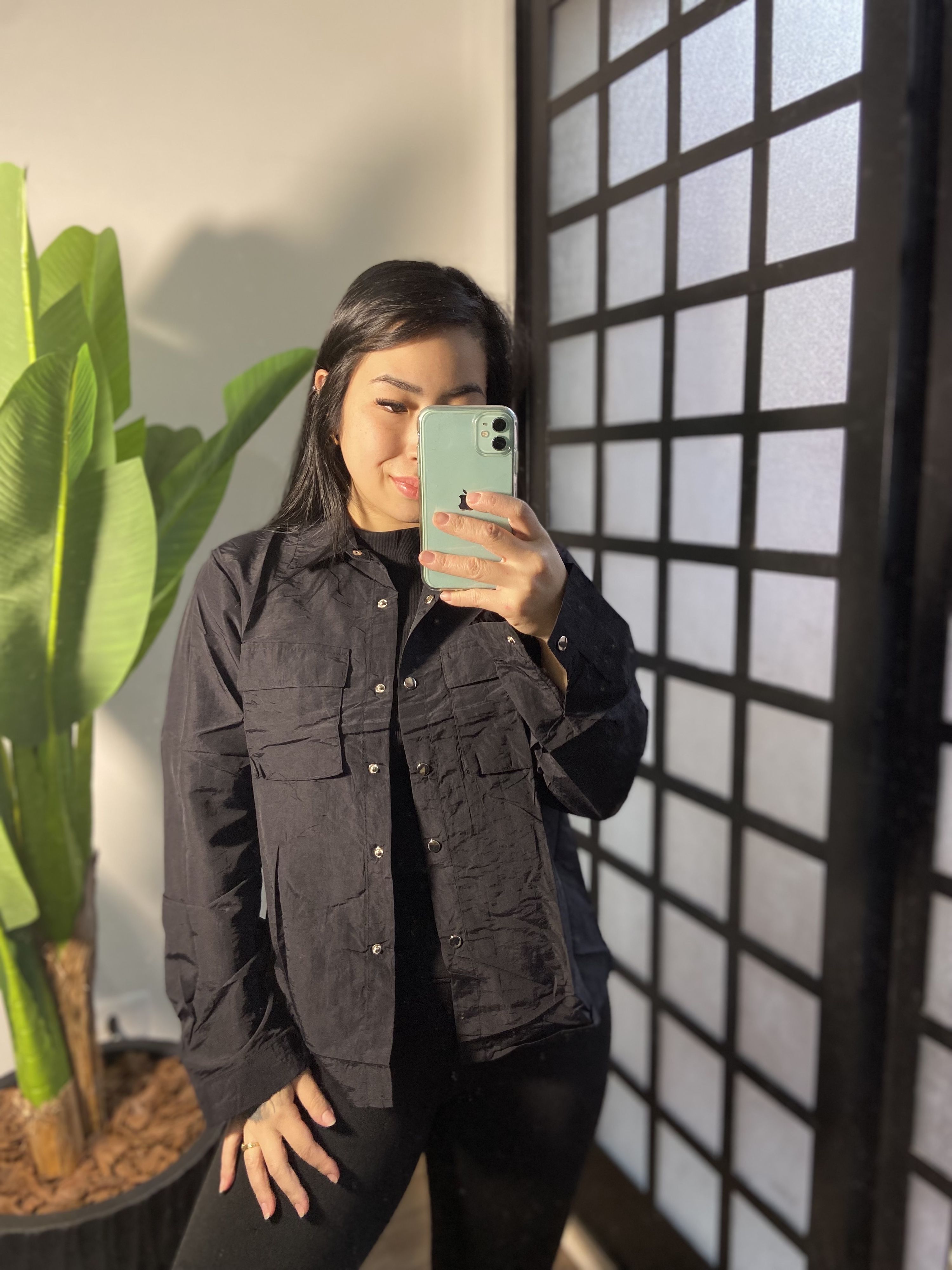 Camisa botões Jaiane 33326- Preto 