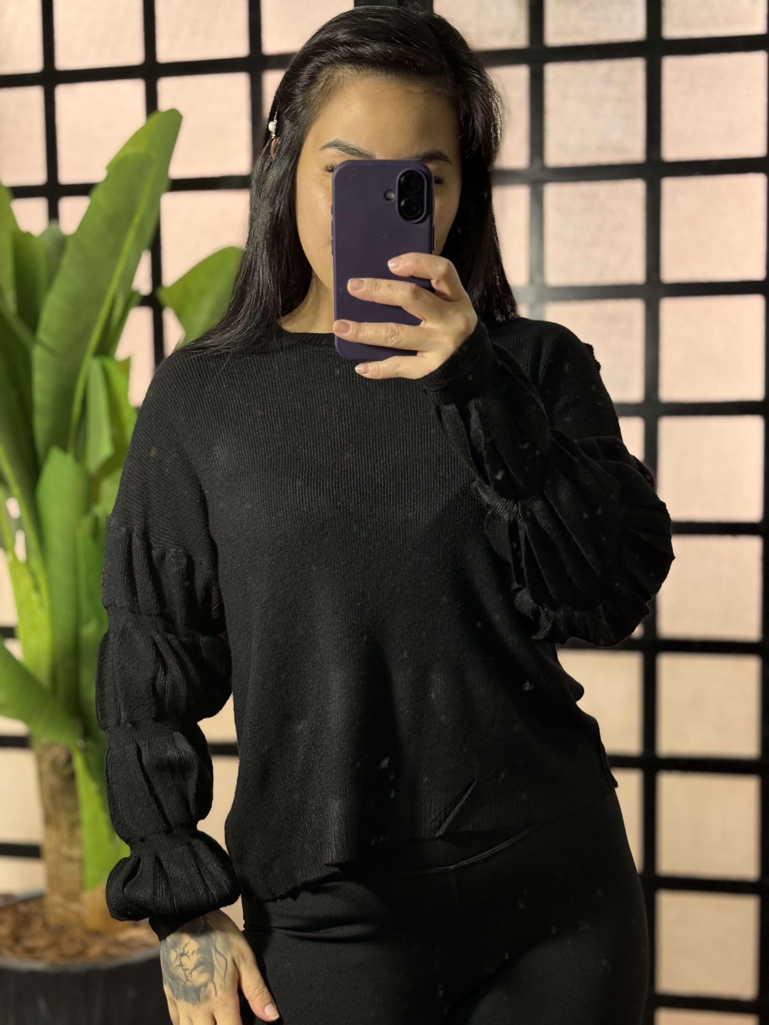 Blusa Trico Marisa 8929- Preto 