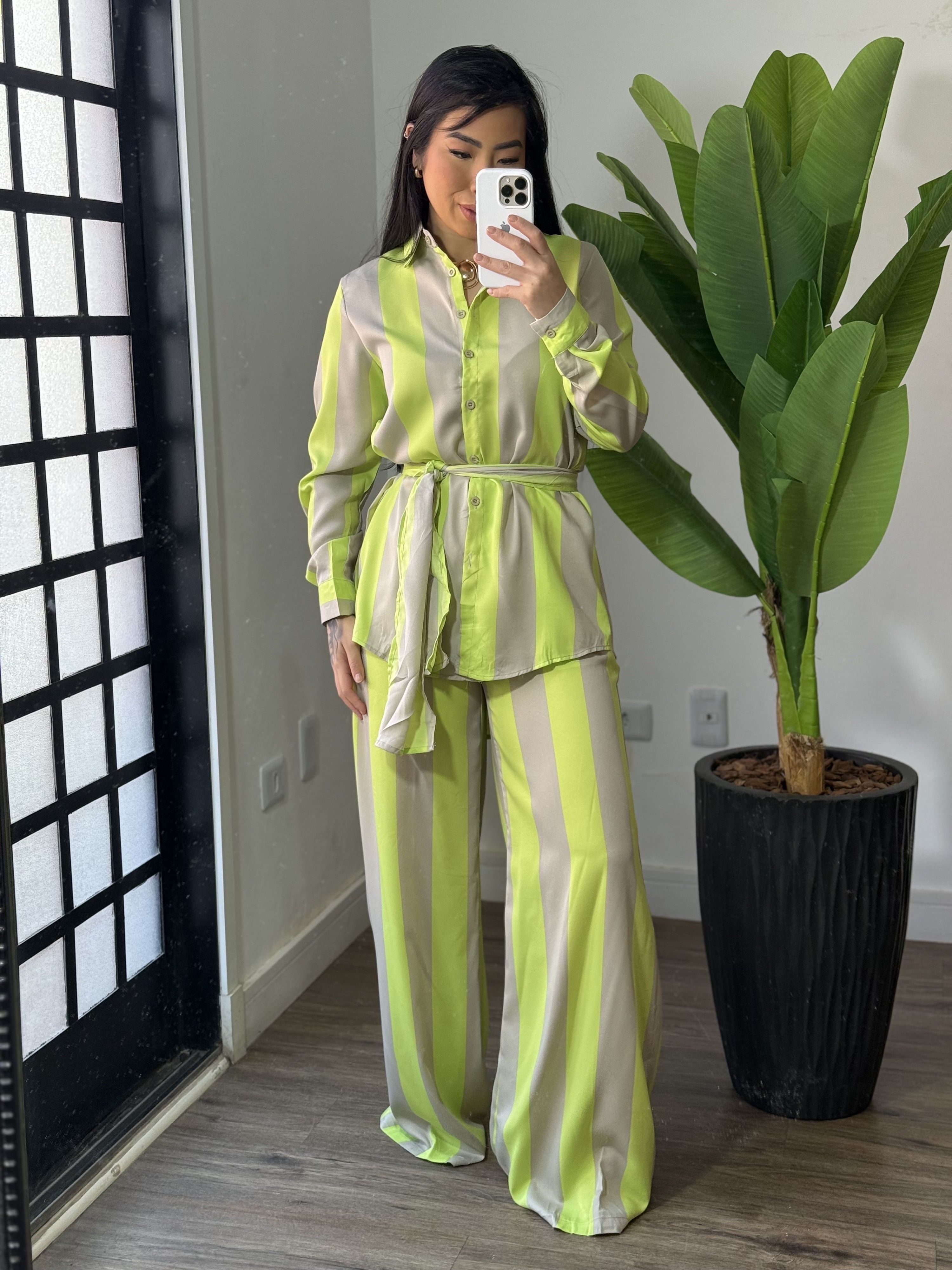Conjunto Listrado 2353 -verde 