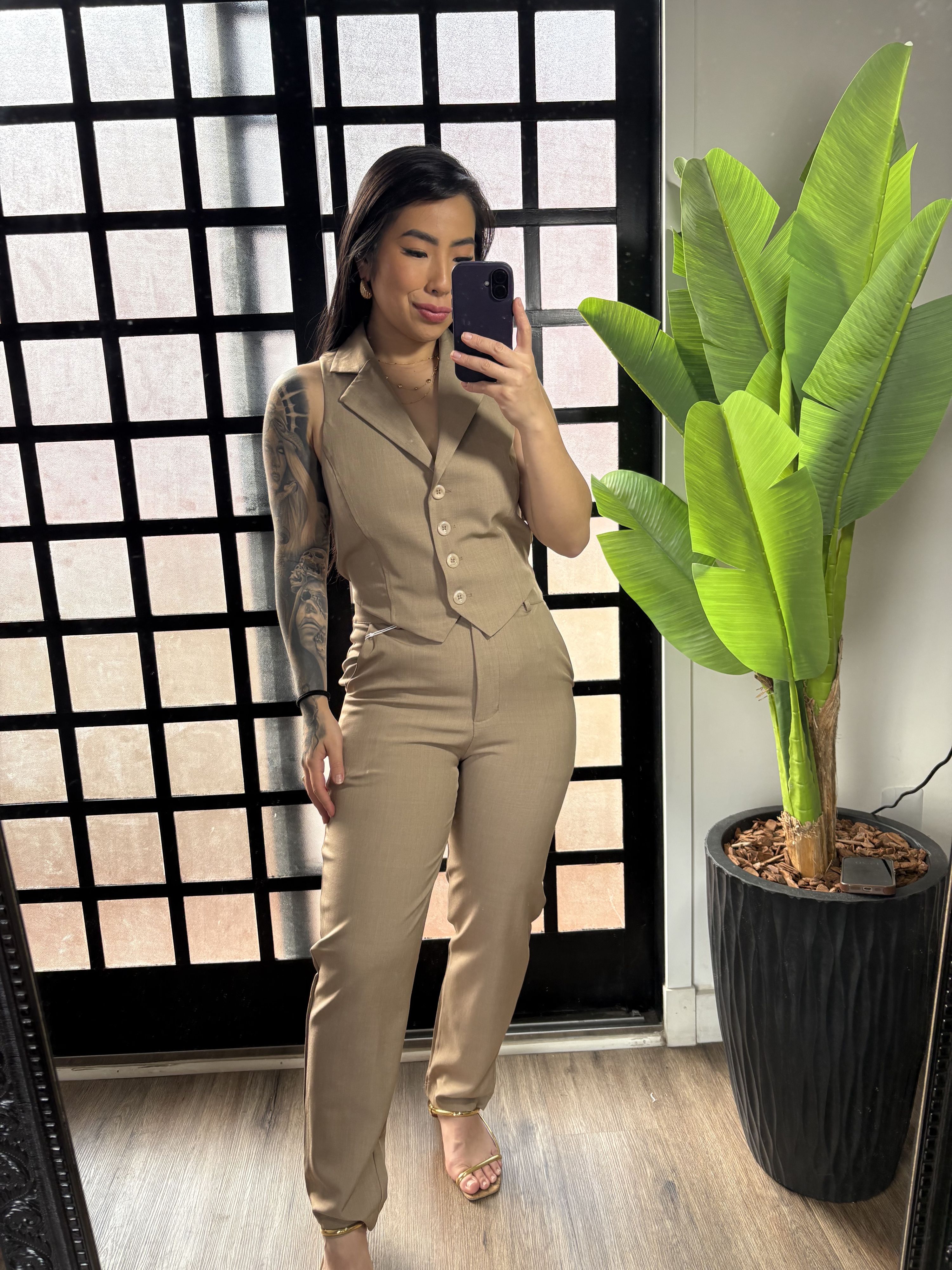 Conjunto Mafalda 61013 - Marrom Claro 