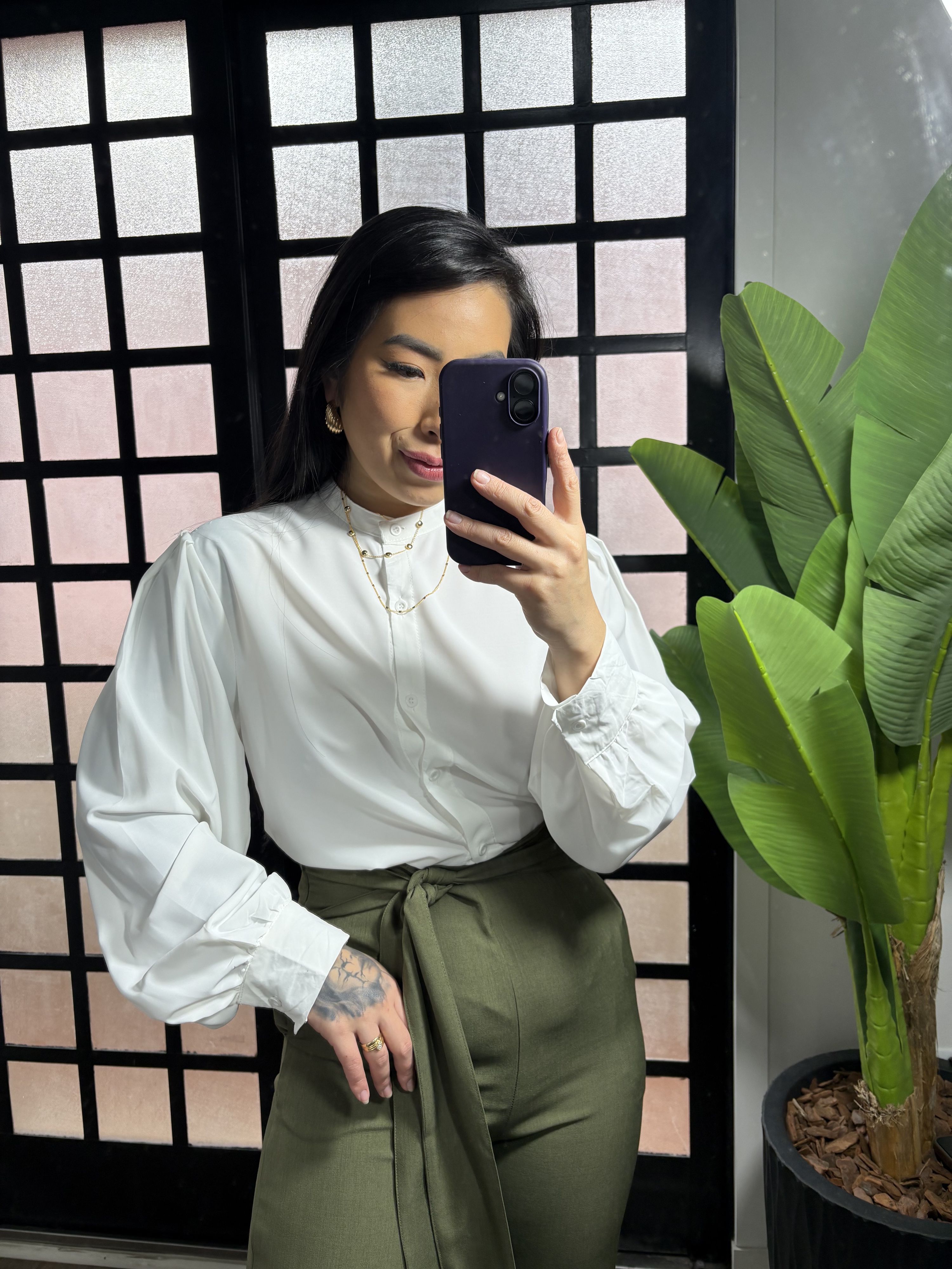 Camisa gola padre Bela 99202 - Branco 
