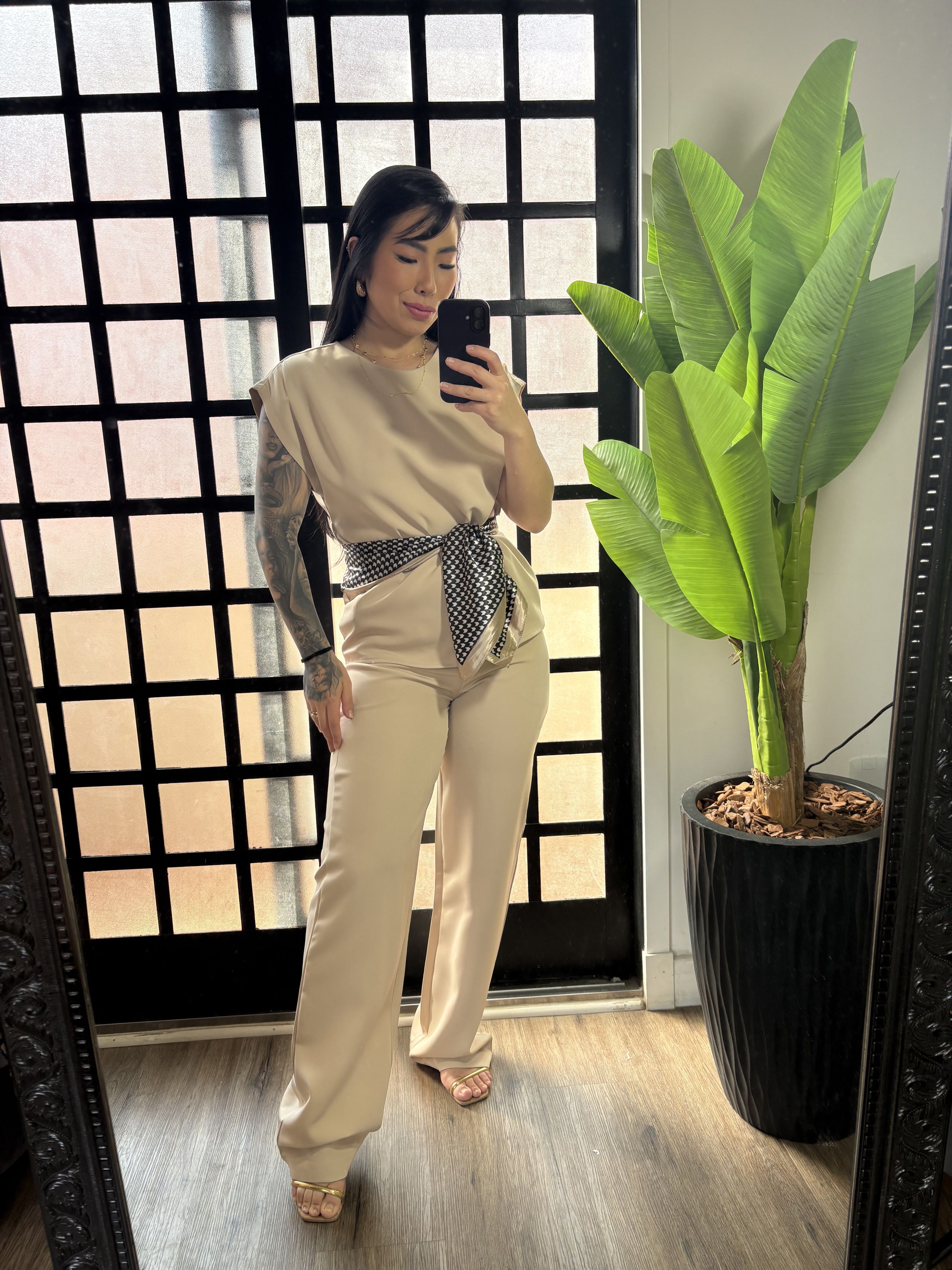 Conjunto Rebeca 7010 -Creme 