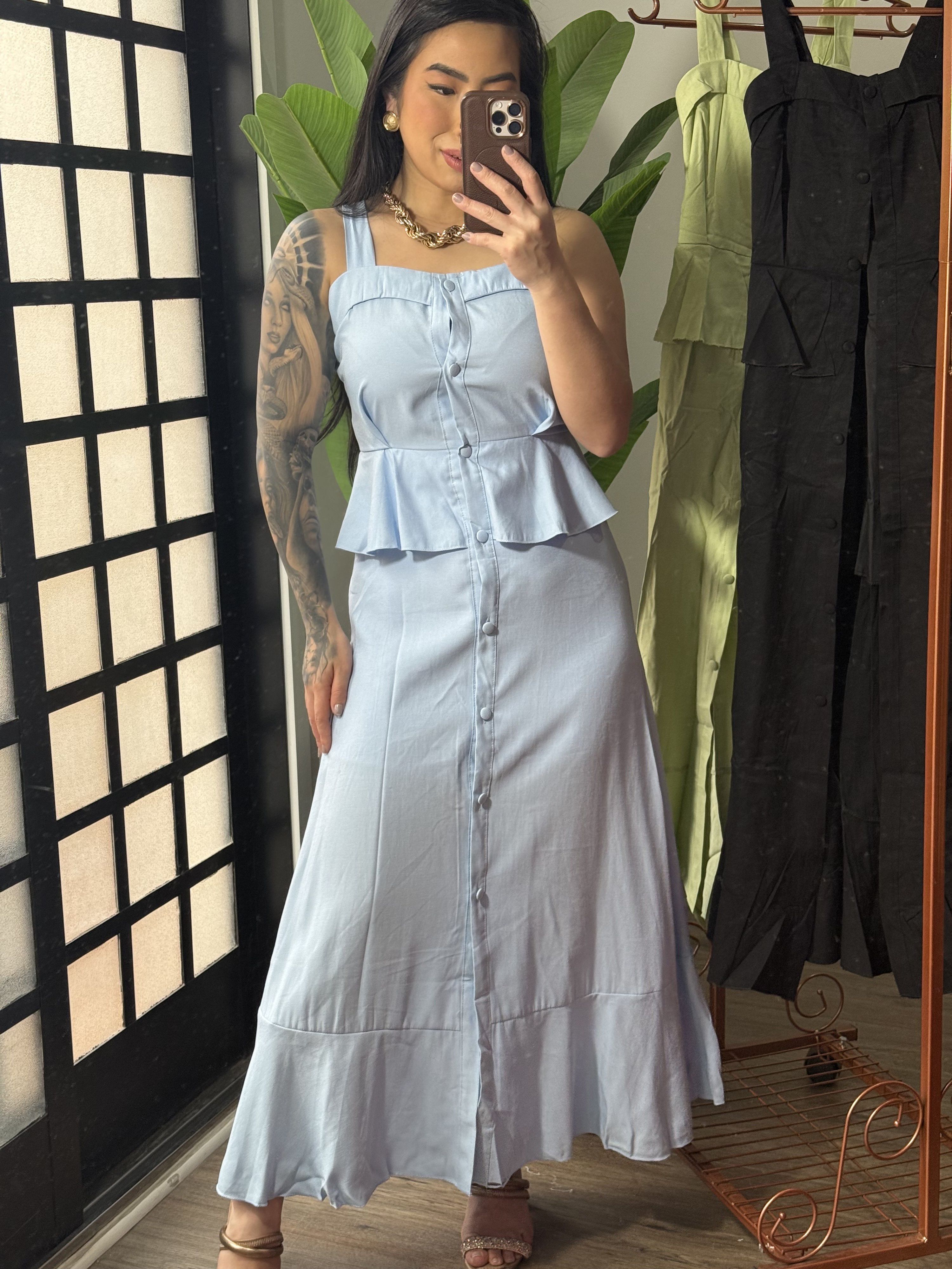 Vestido Midi 895 - Azul 