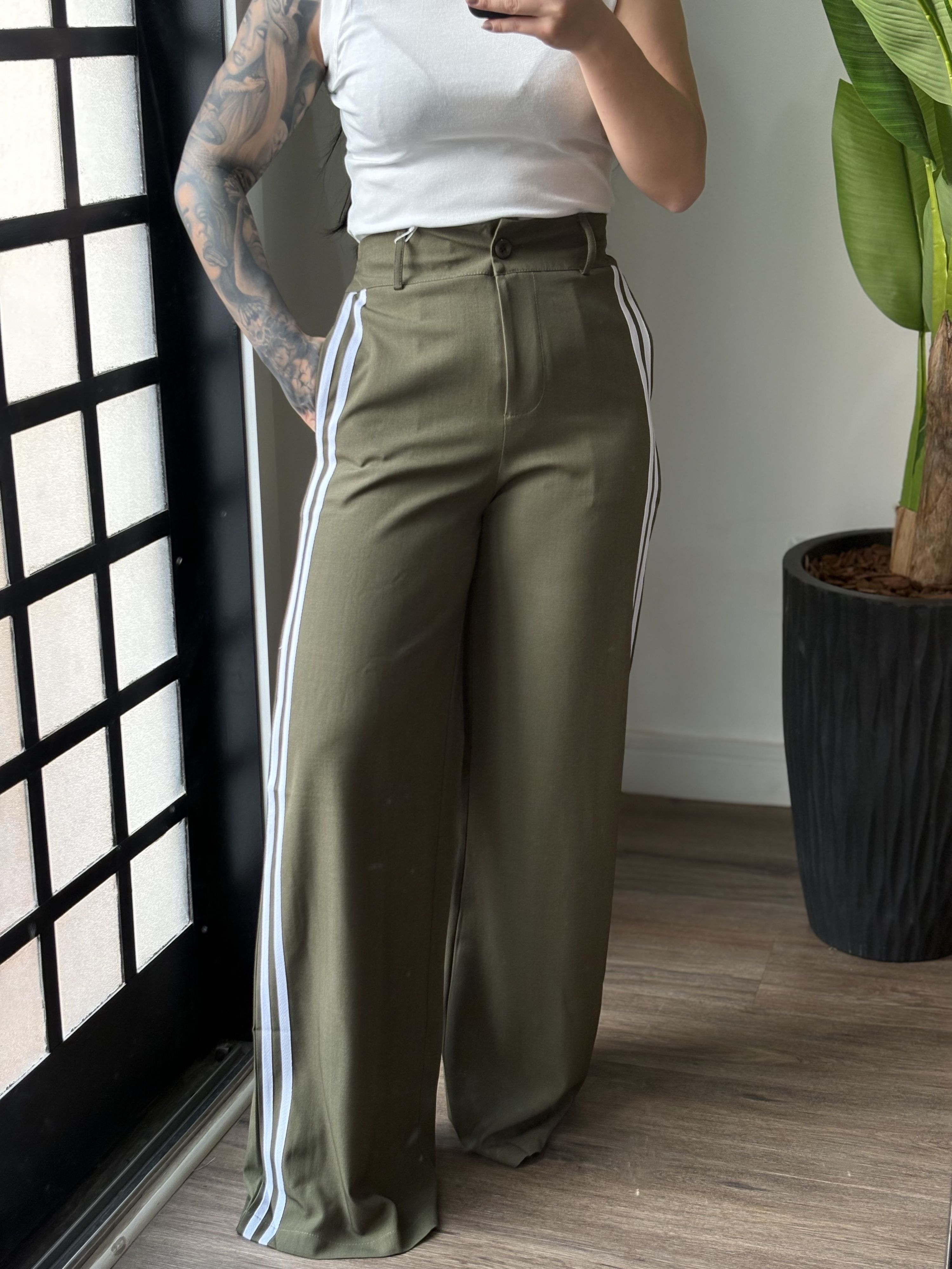 Calça Alfaiataria Raquel 1604 - Verde Musgo