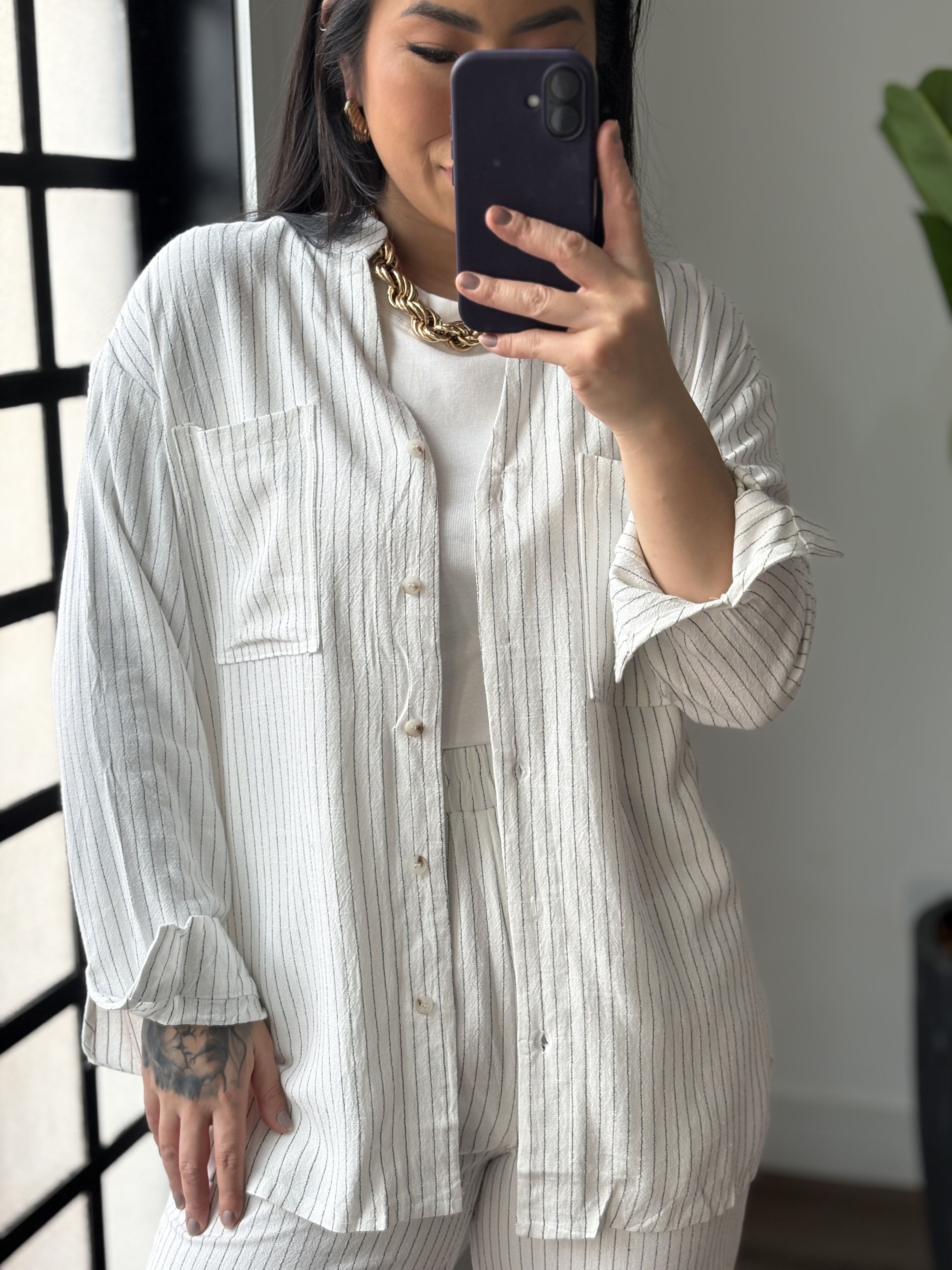Camisa linho Joana 3593 - Branco 