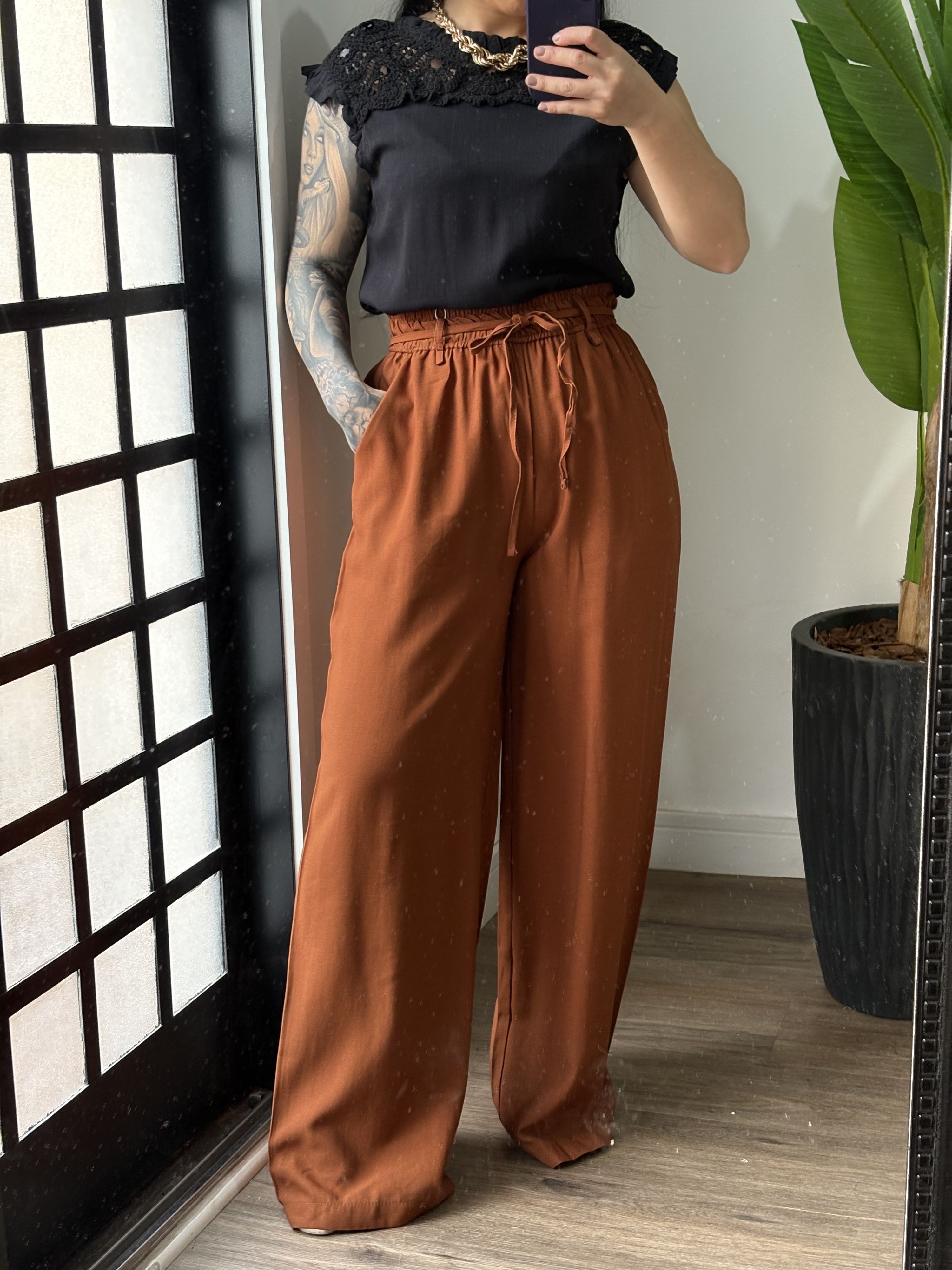 Calça Pantalona Marrant Nina 386 - Terracota 