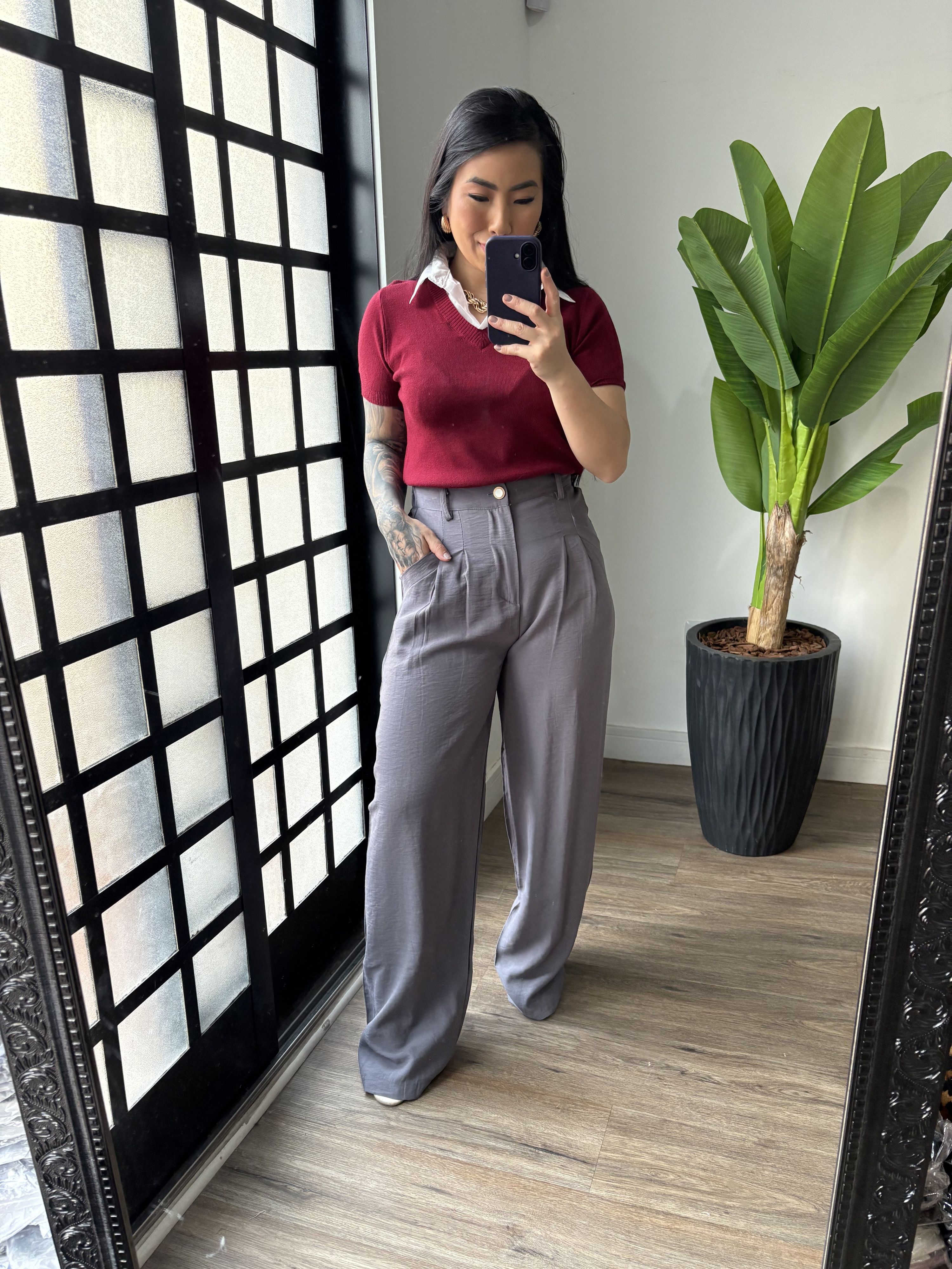 Calça Pantalona Marrant Karen 2113 - Cinza 