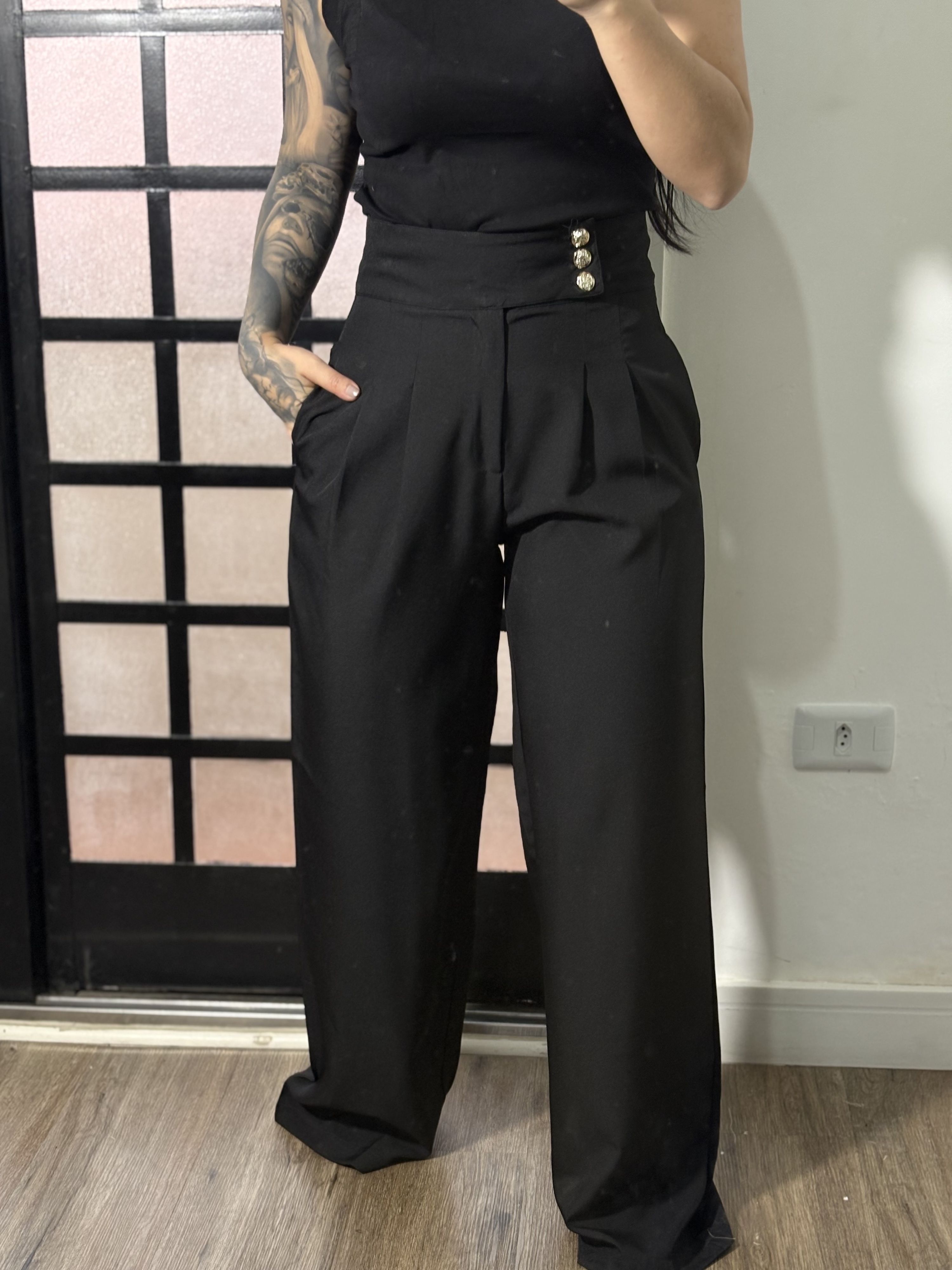 Calça Pantalona Fati 1342 - Preto 