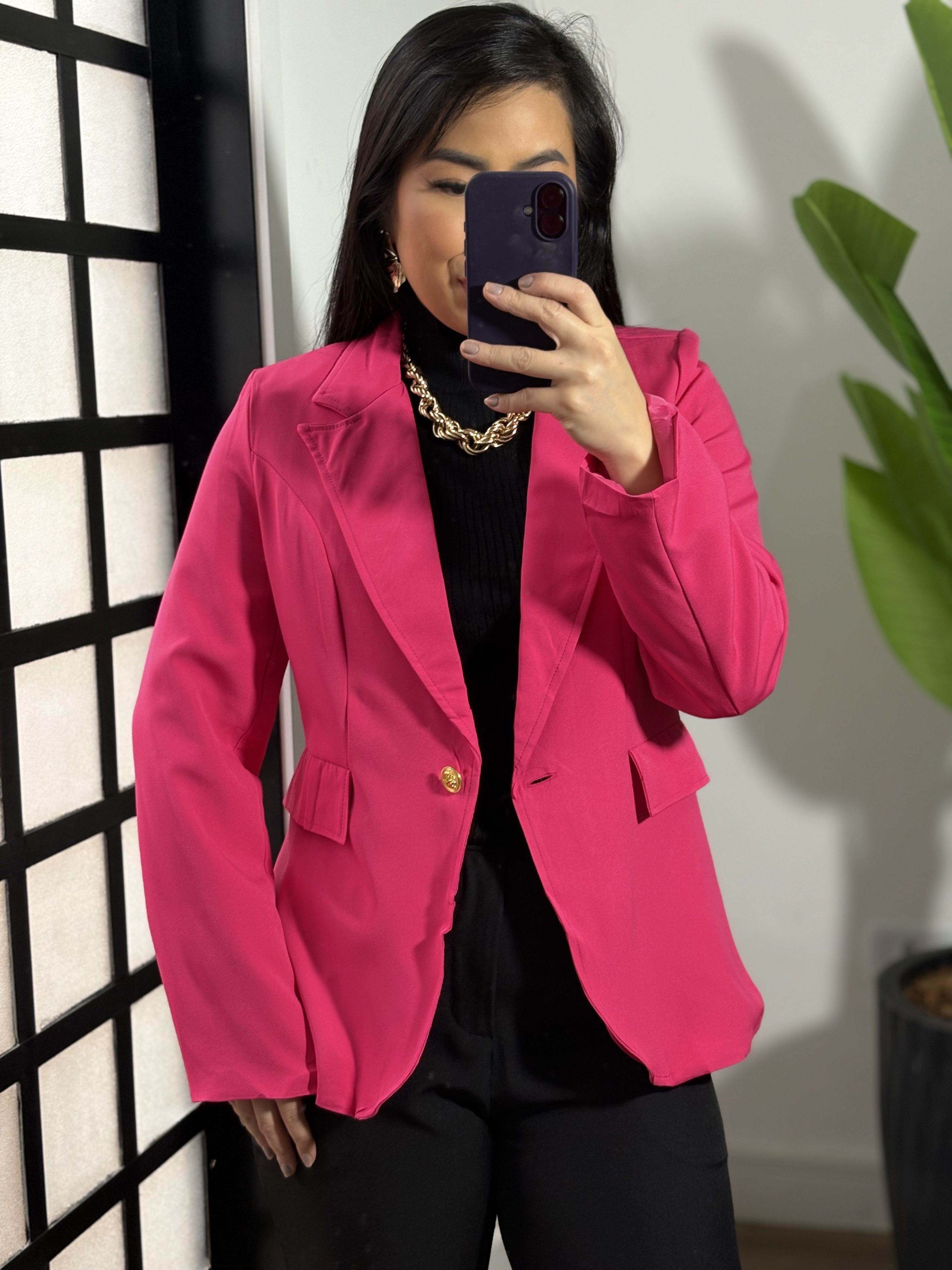Blazer Alongado Angel 813 - Pink 