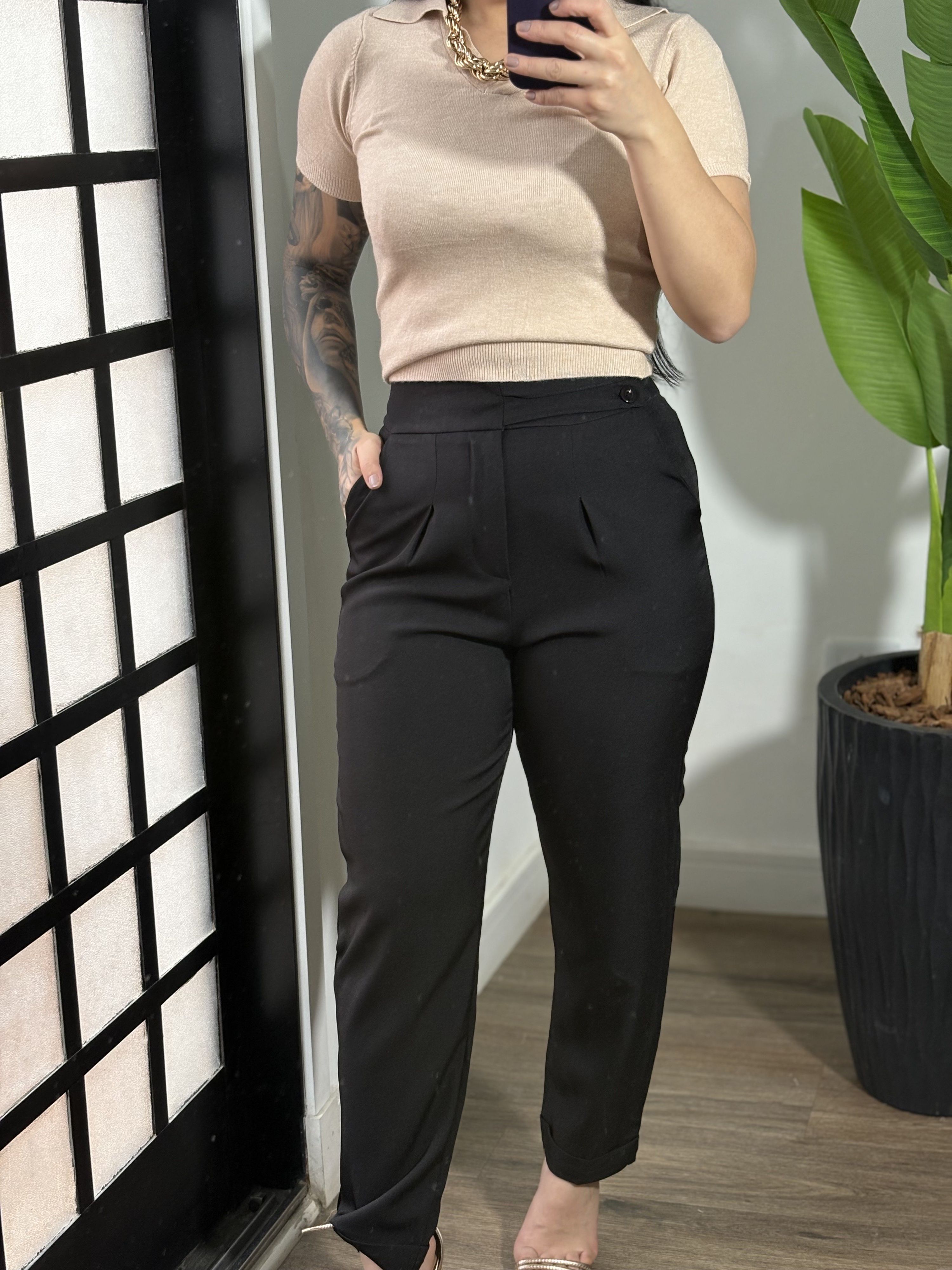 Calça Alfaiataria Cloe 1661 - Preto 