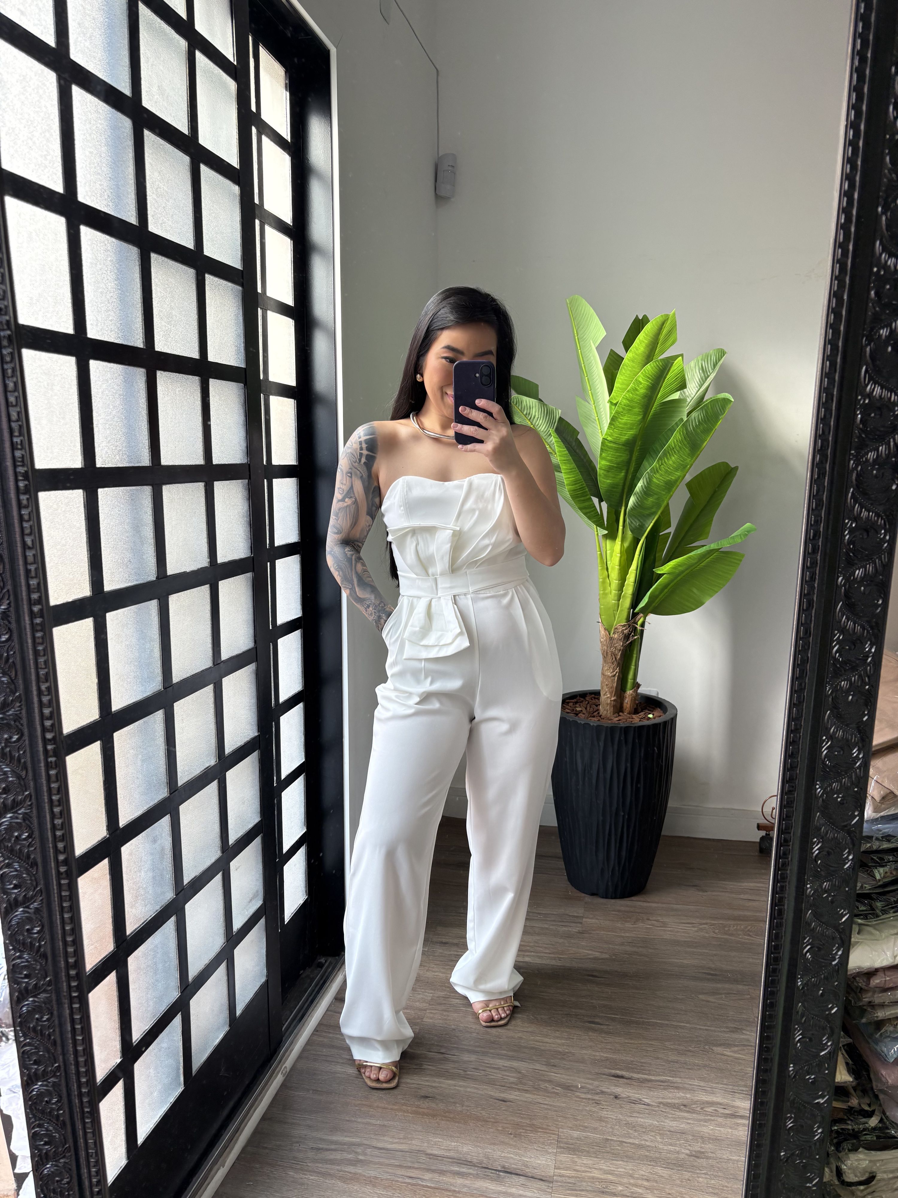 Macacão Alfaiataria Sophie 1493 - Branco 