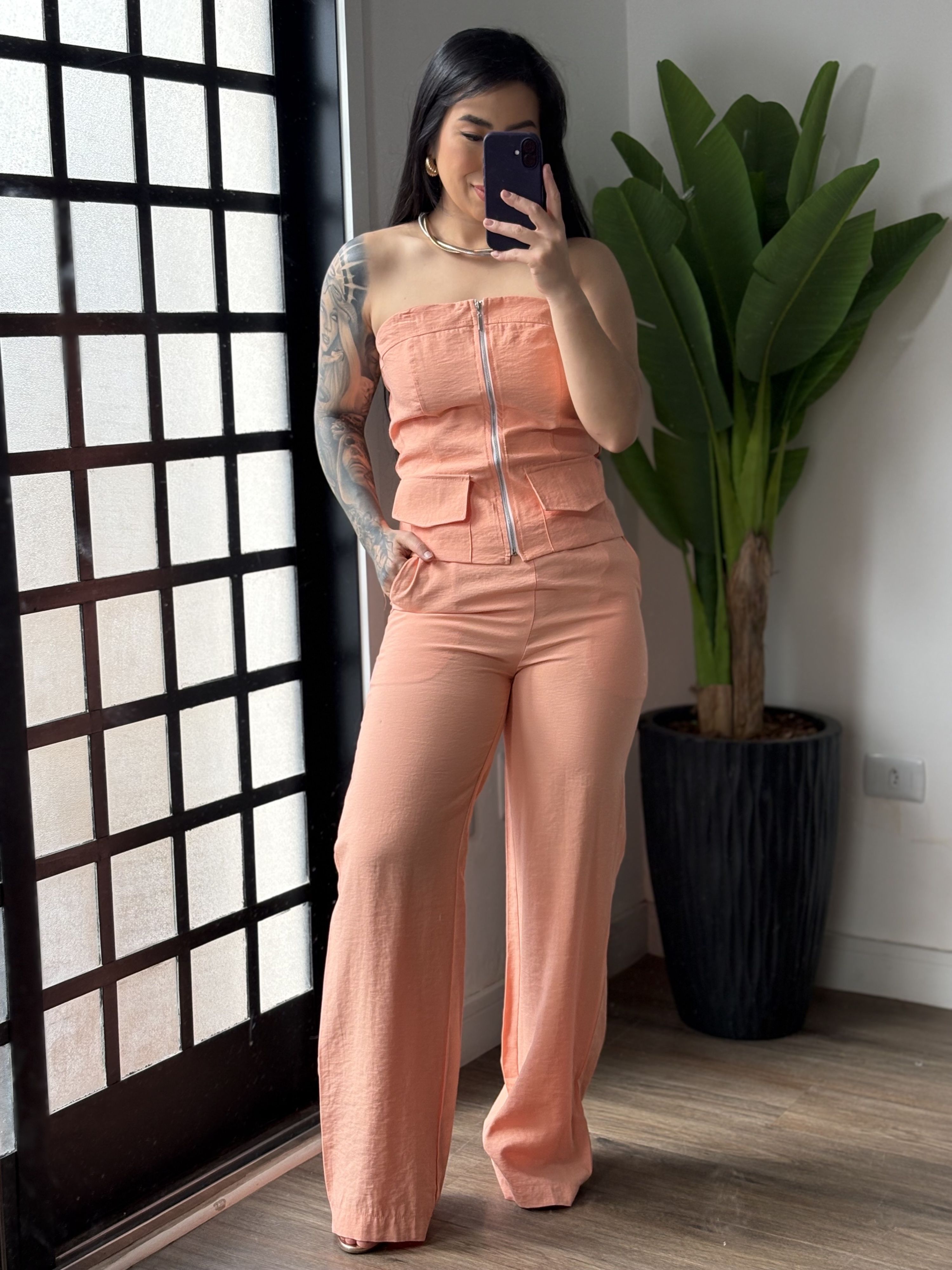 Conjunto Calça Marrant Tessá 6036 - Salmão 