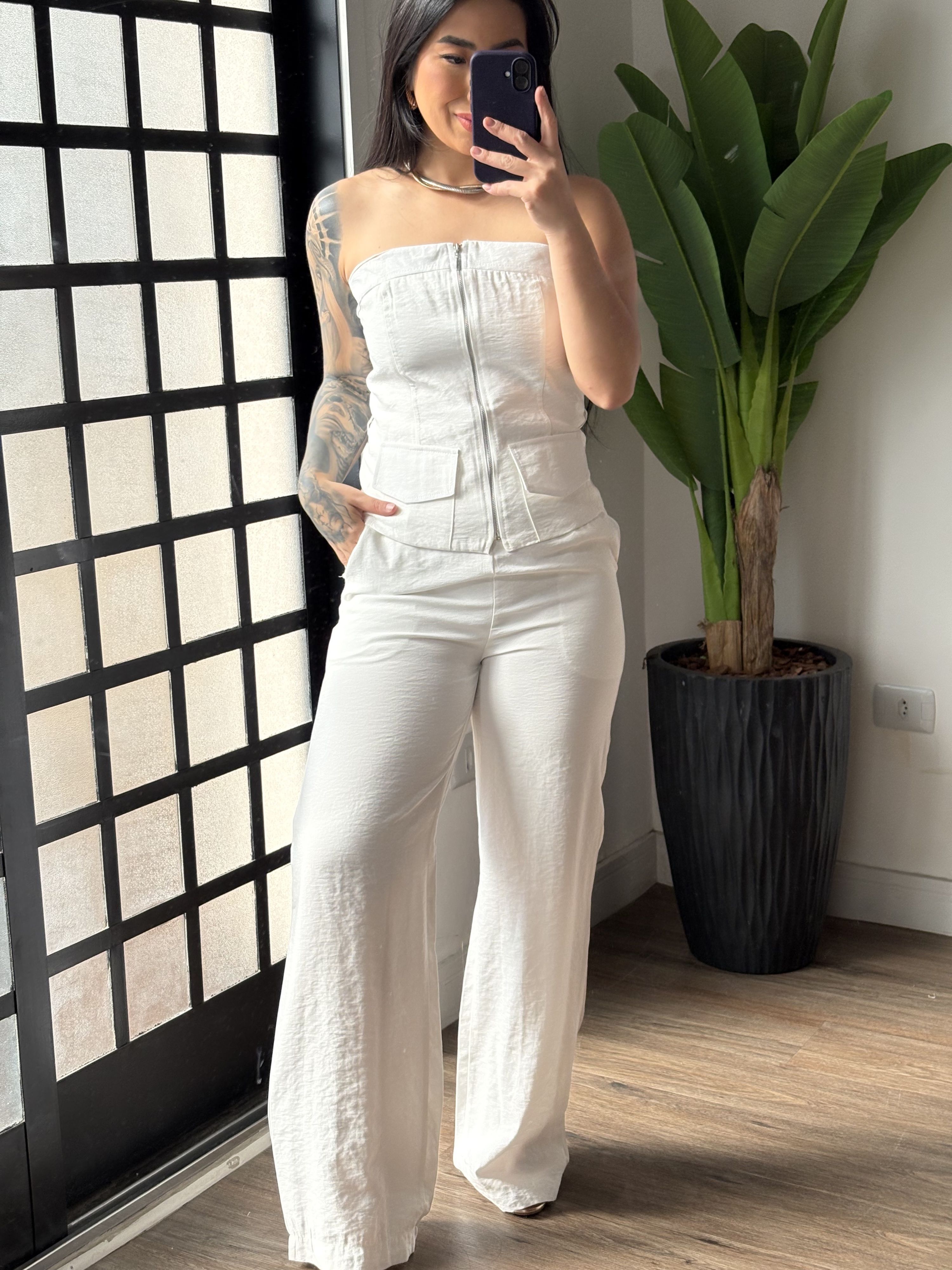 Conjunto Calça Marrant Tessá 6036 - Branco 