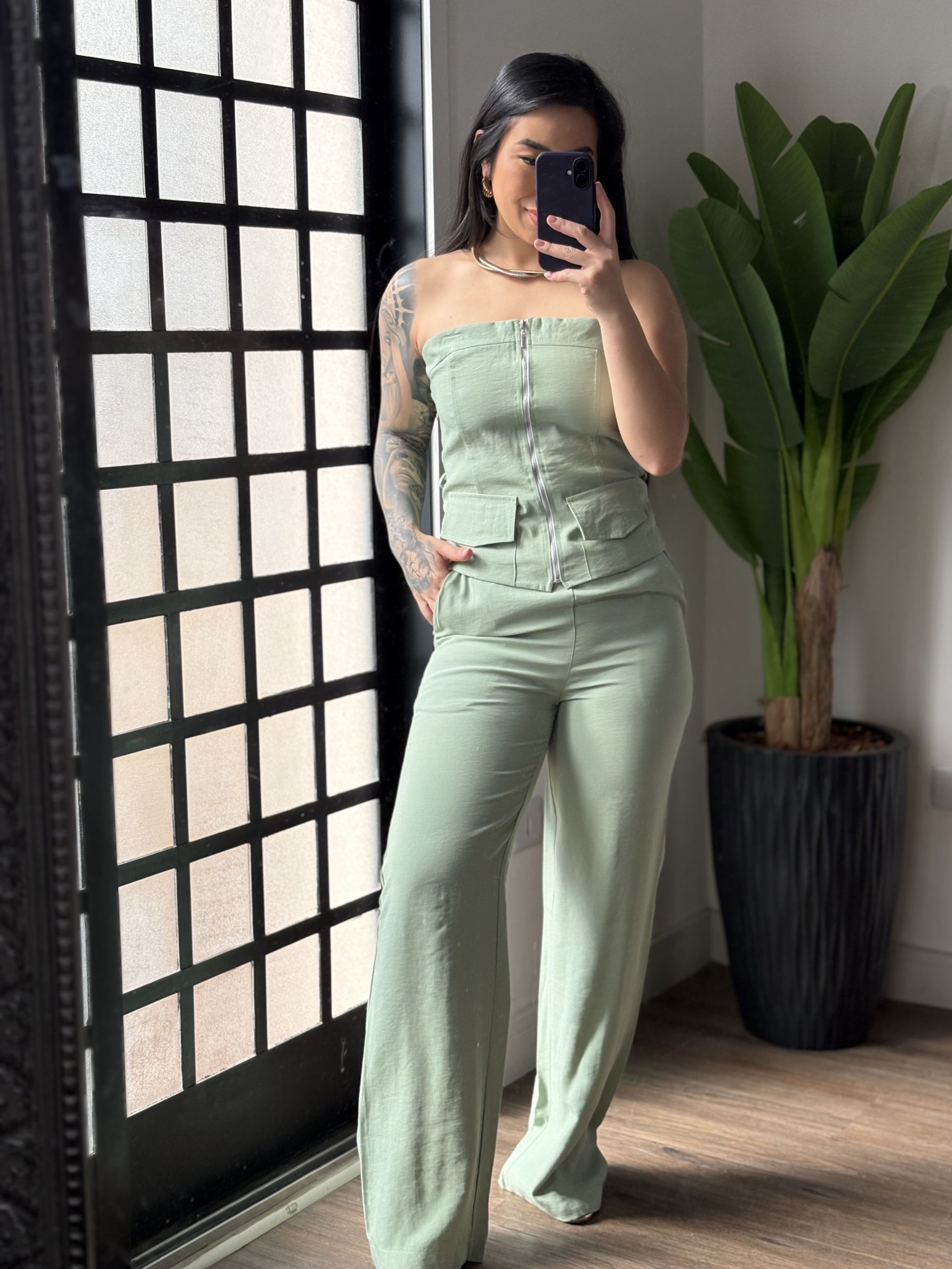 Conjunto Calça Marrant Tessá 6036 - Verde 