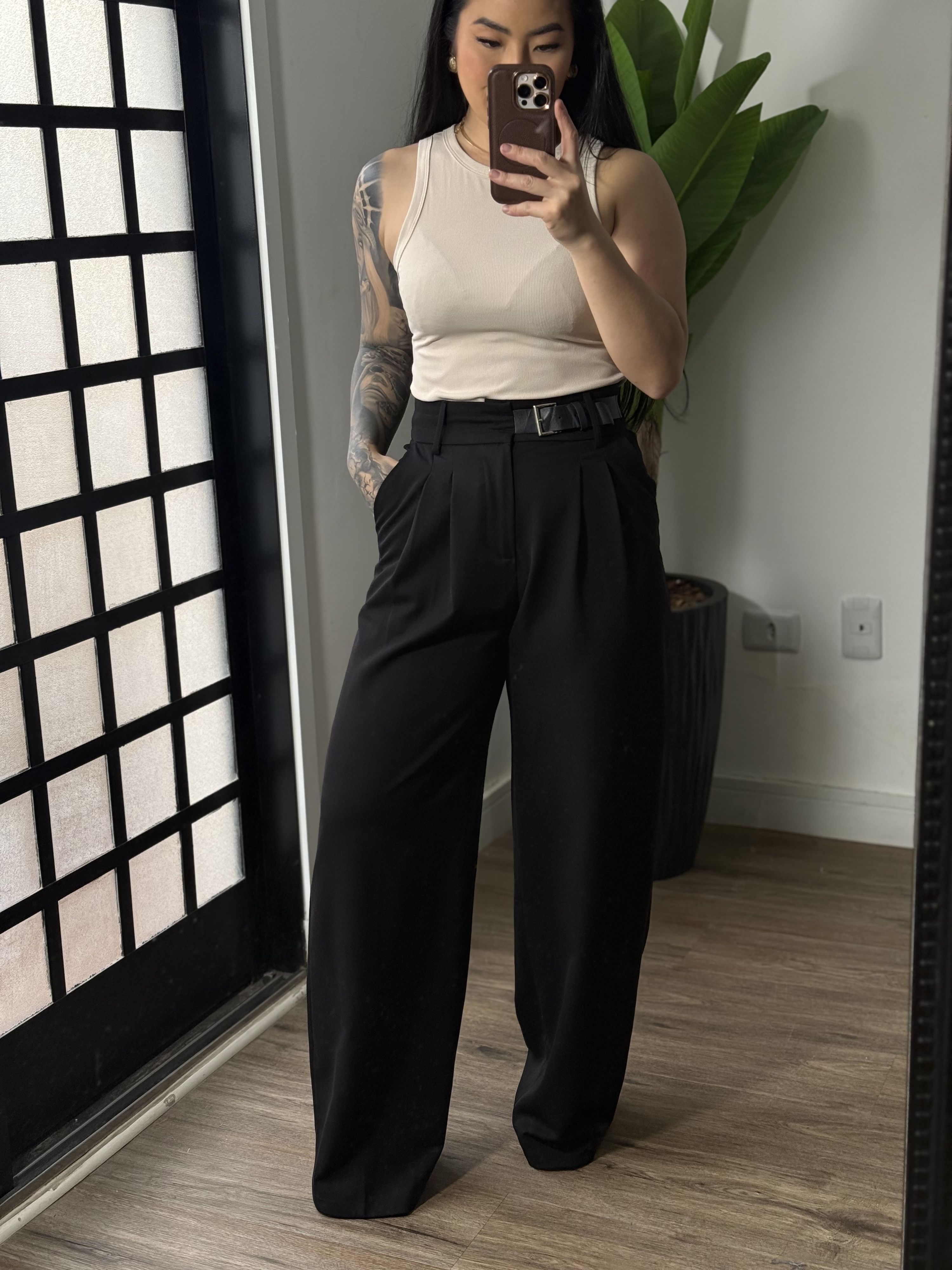 Calça Pantalona Estela 2648 - Preto 