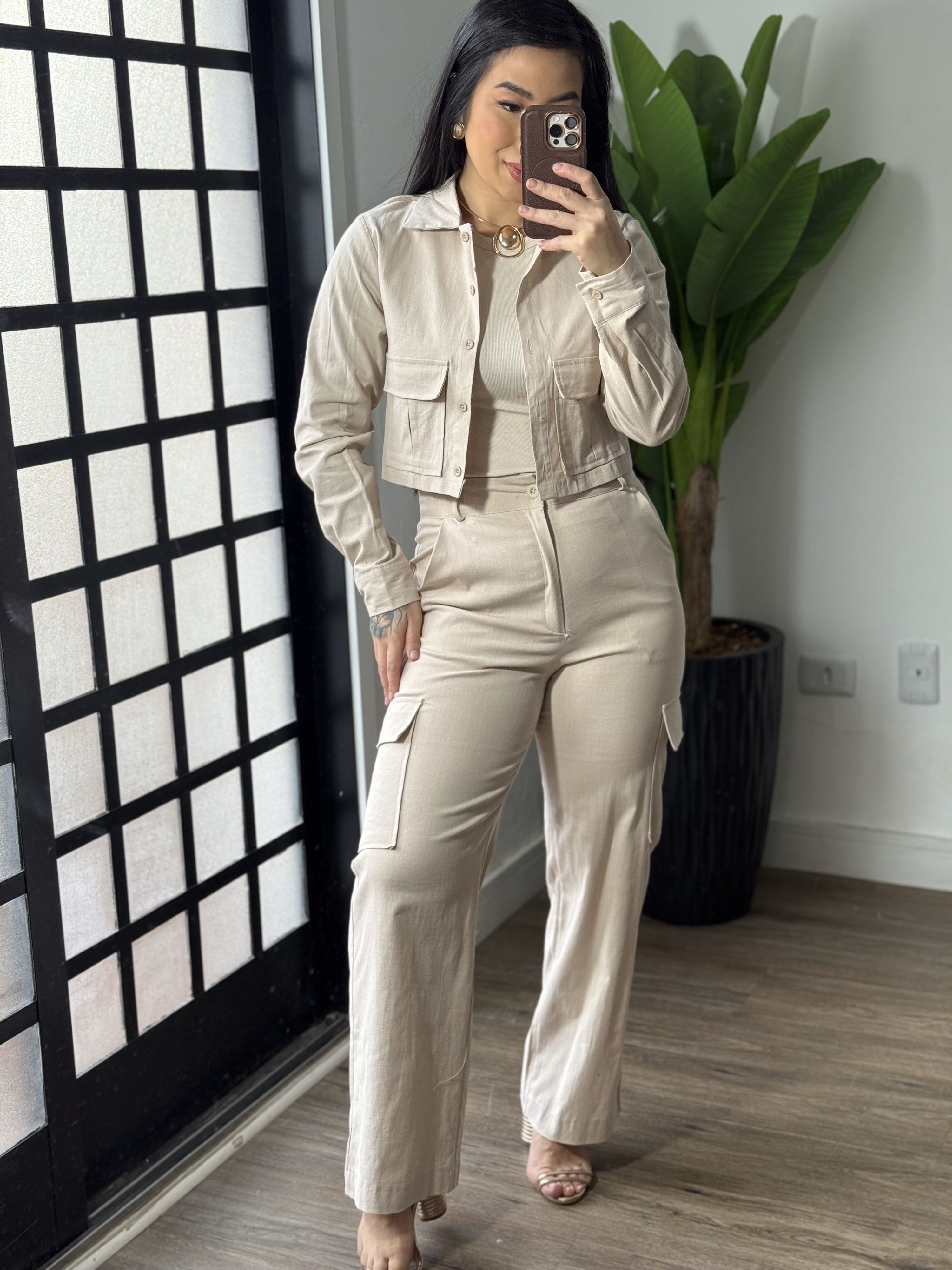 Conjunto Linho Sabrina CC89 - Bege 