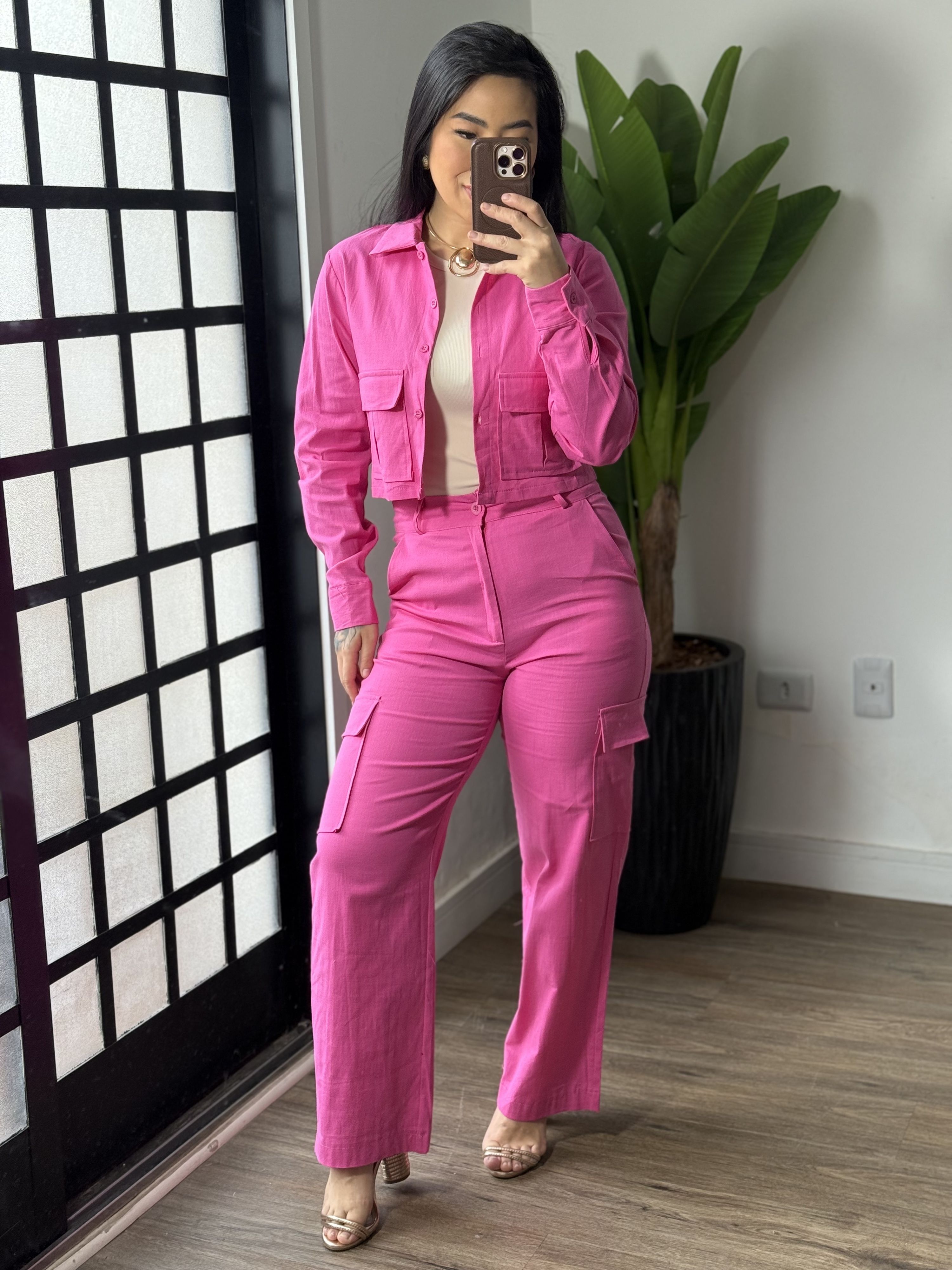 Conjunto Linho Sabrina CC89 - Pink 