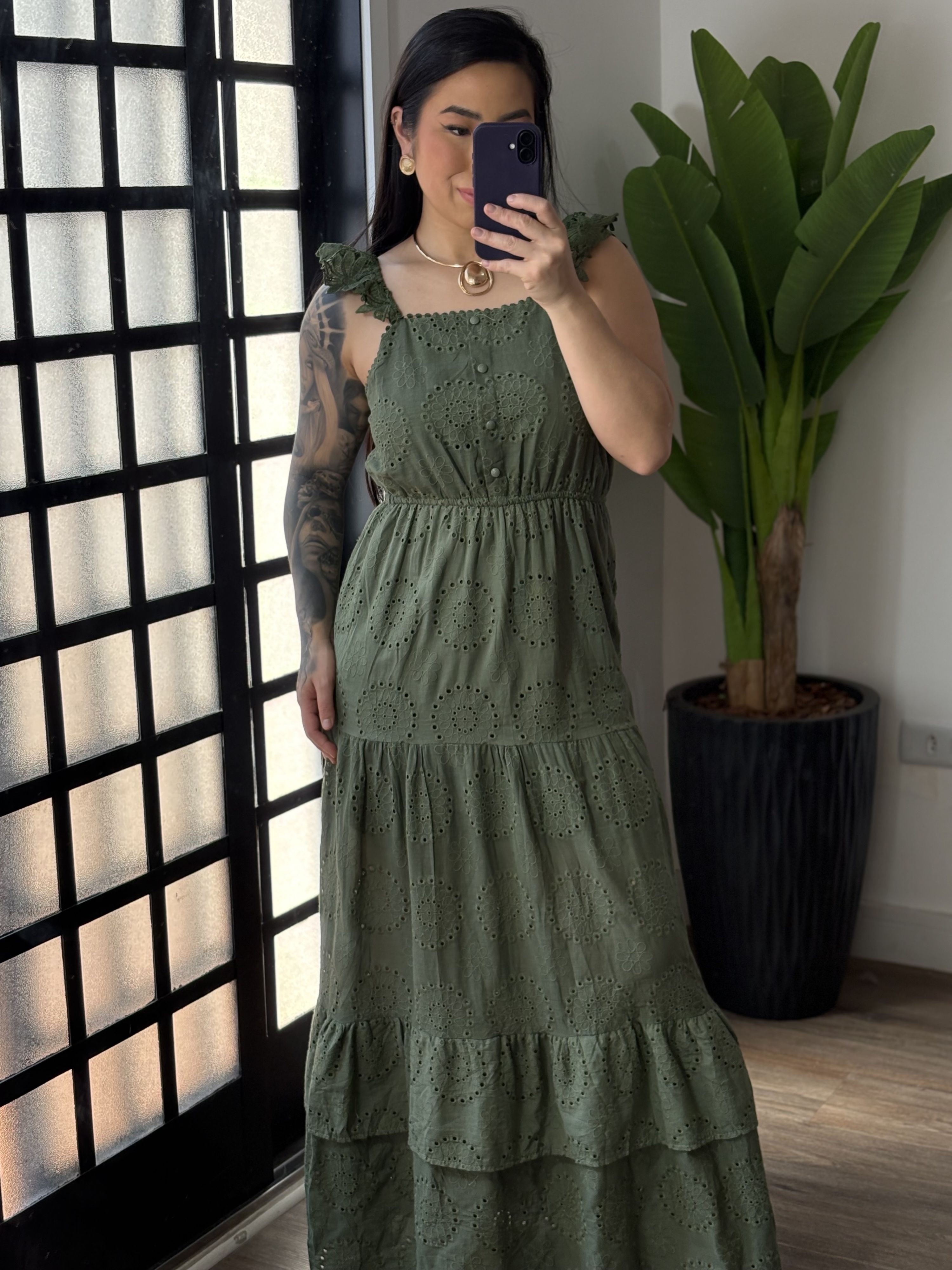 Vestido Longo Lese Aimeé 590 - Verde 