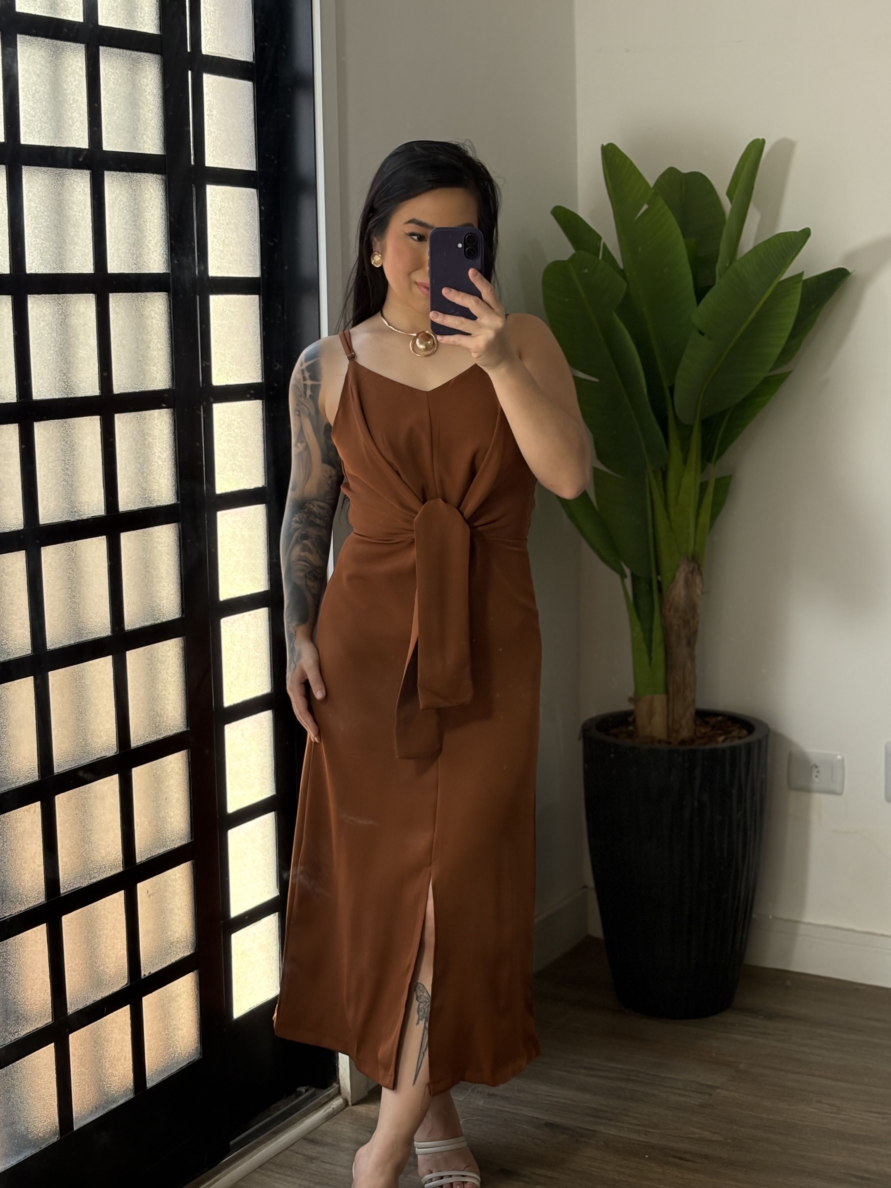 Vestido Midi Monique1670 - terracota 