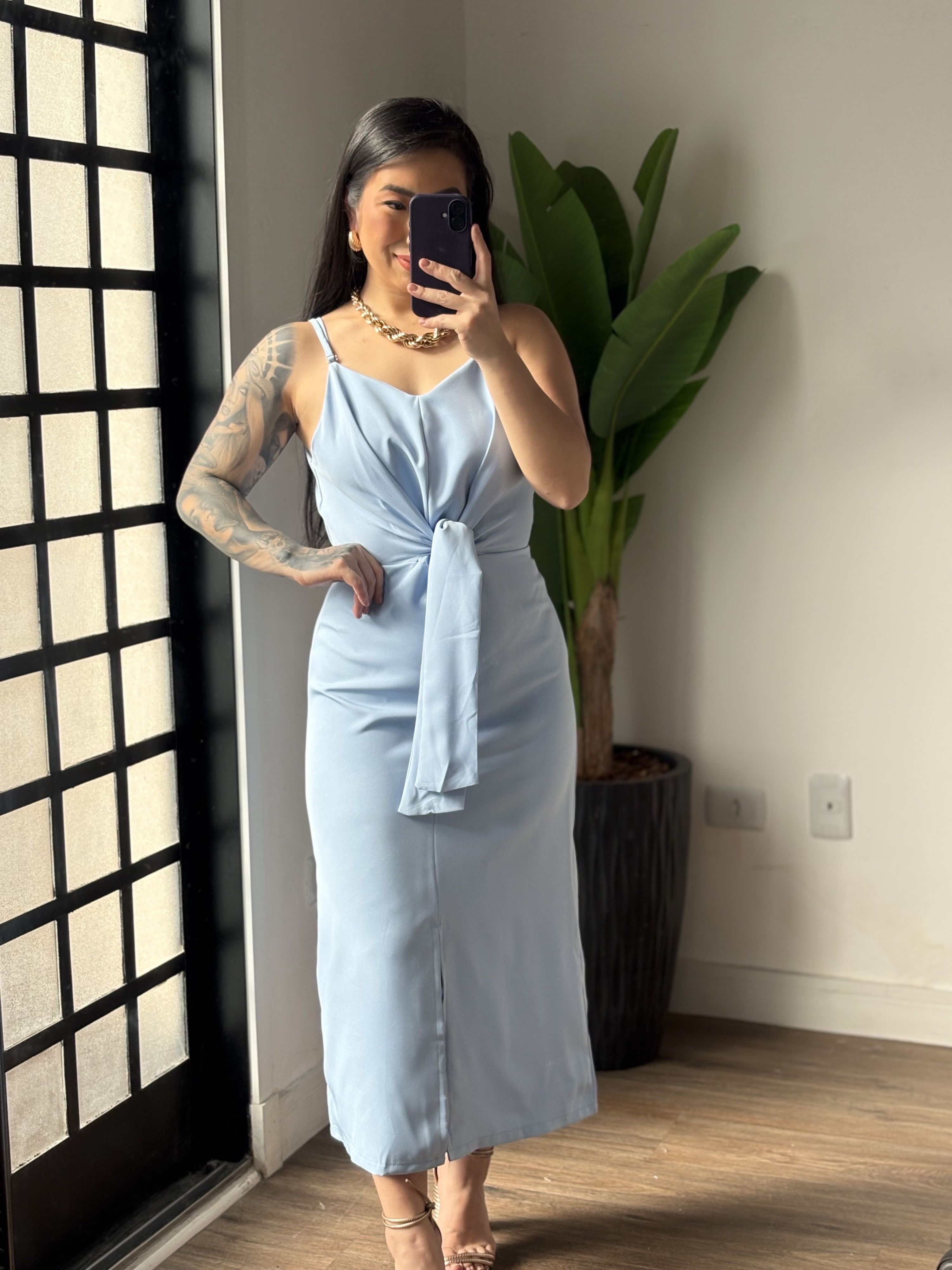 Vestido Midi Monique 1670 - Azul
