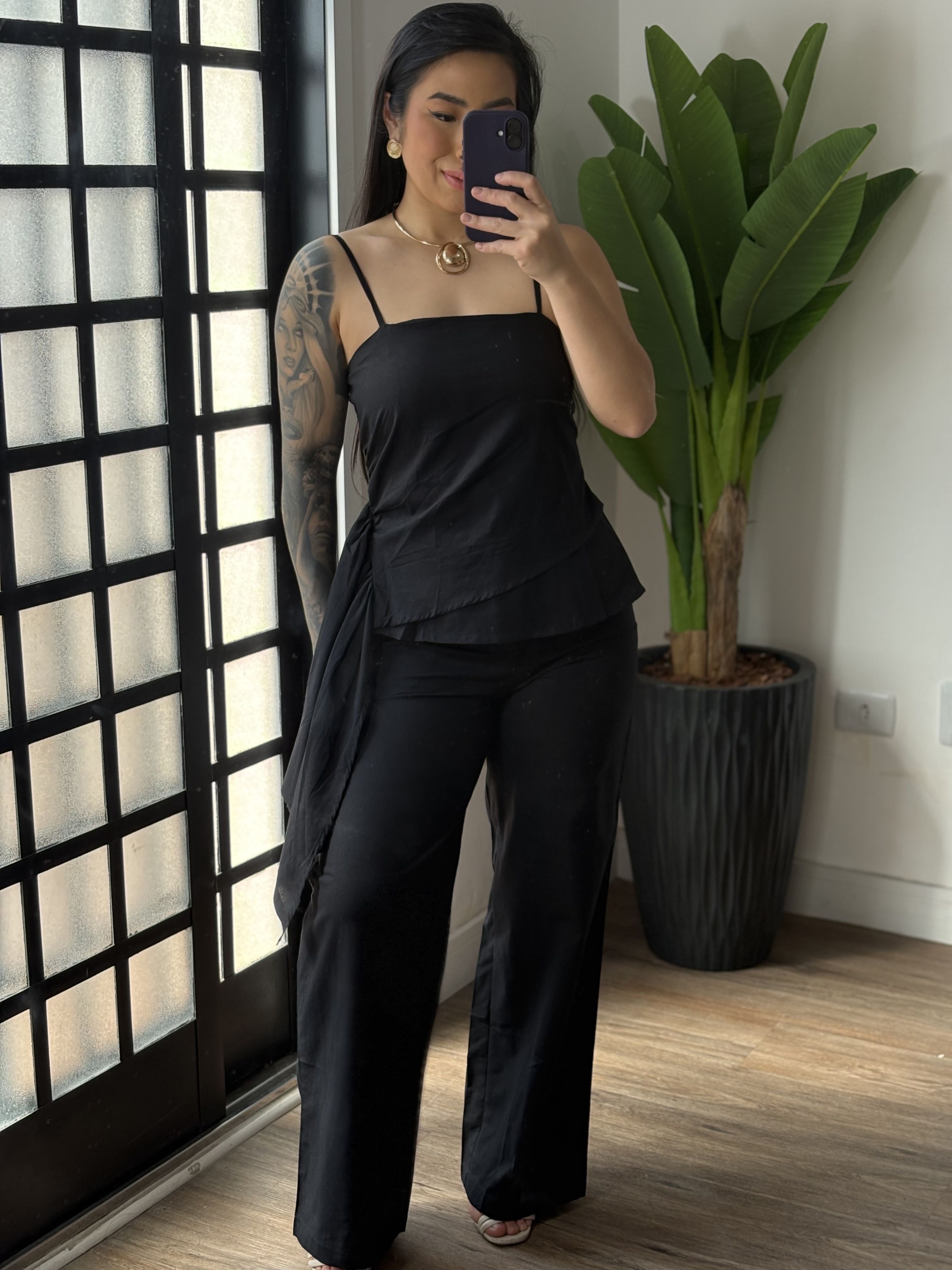 Conjunto Linho Malu 020 - Preto 