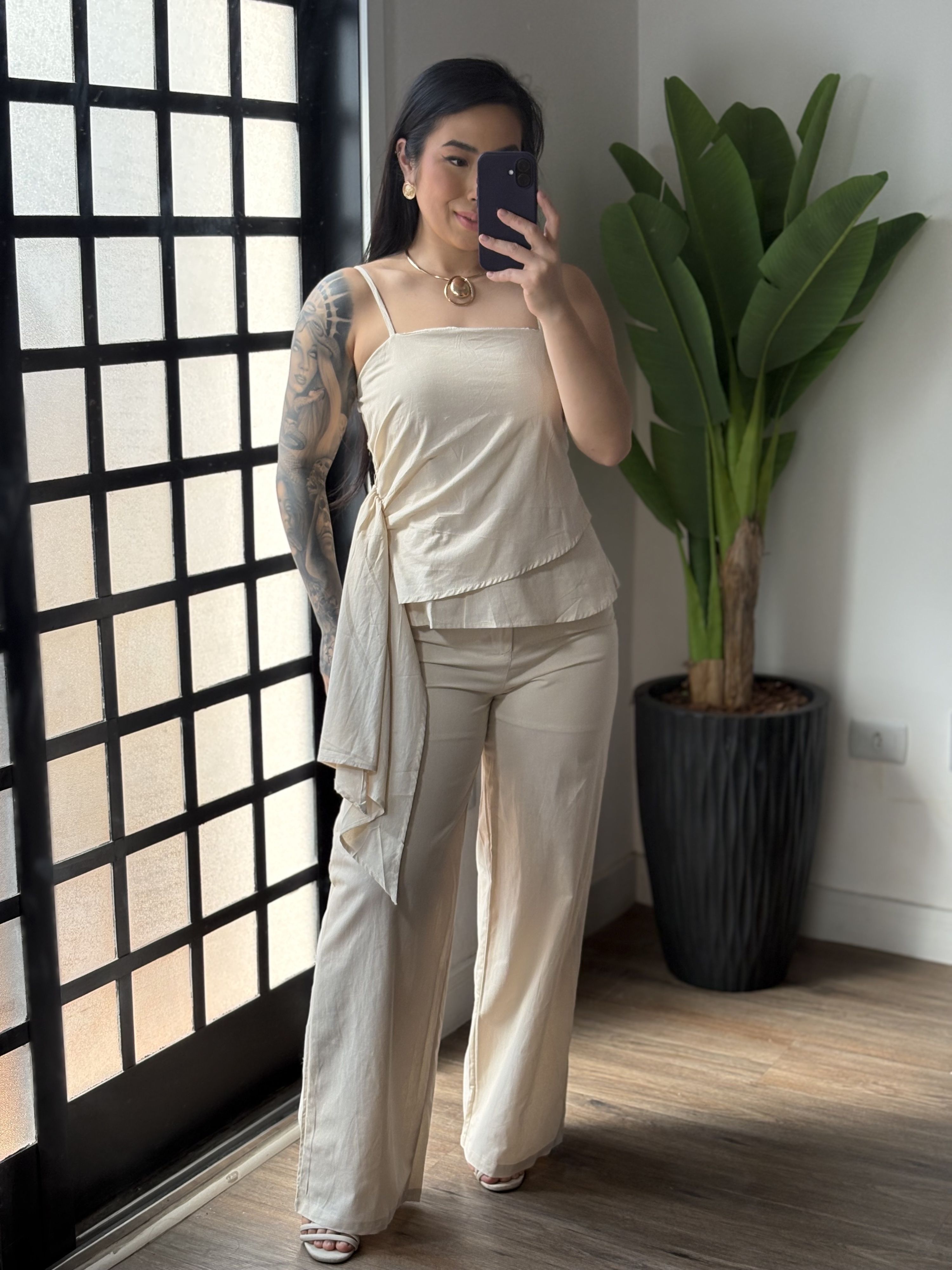 Conjunto Linho Malu 020 - Cru 