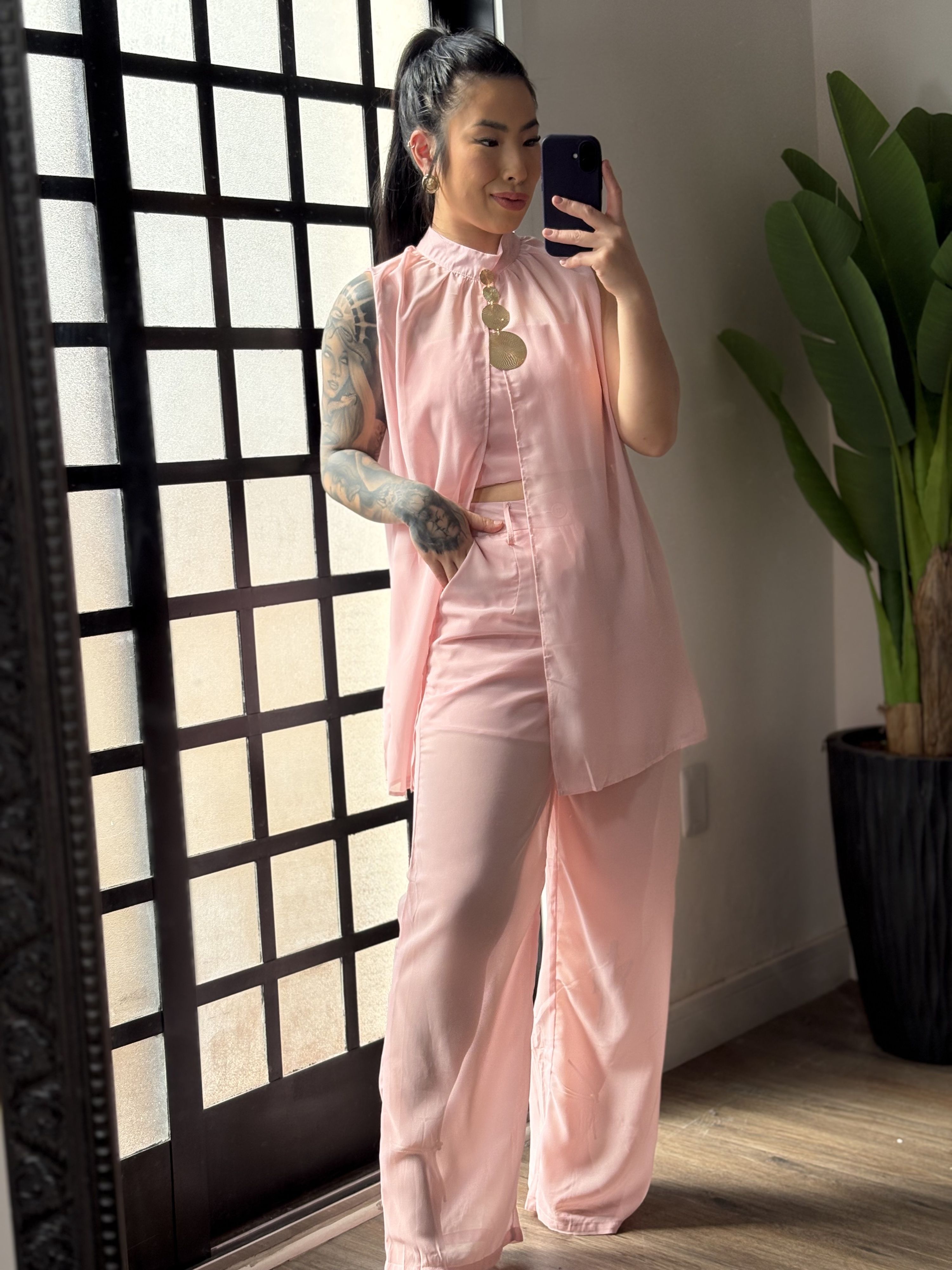 Trijunto Tule Georgina LA021 - Rosa 
