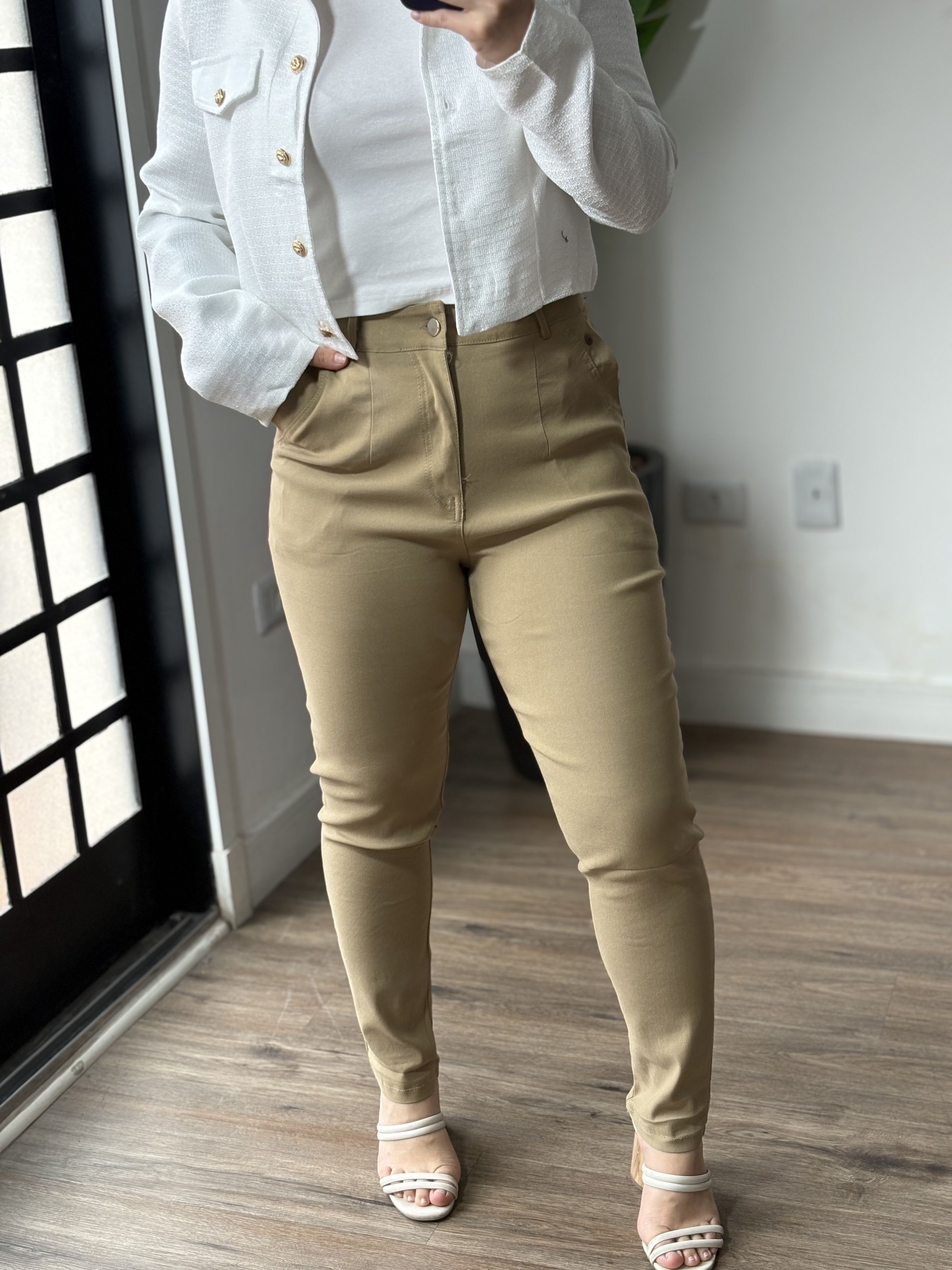 Calça Sarja Luse 2619 - Marrom Claro 