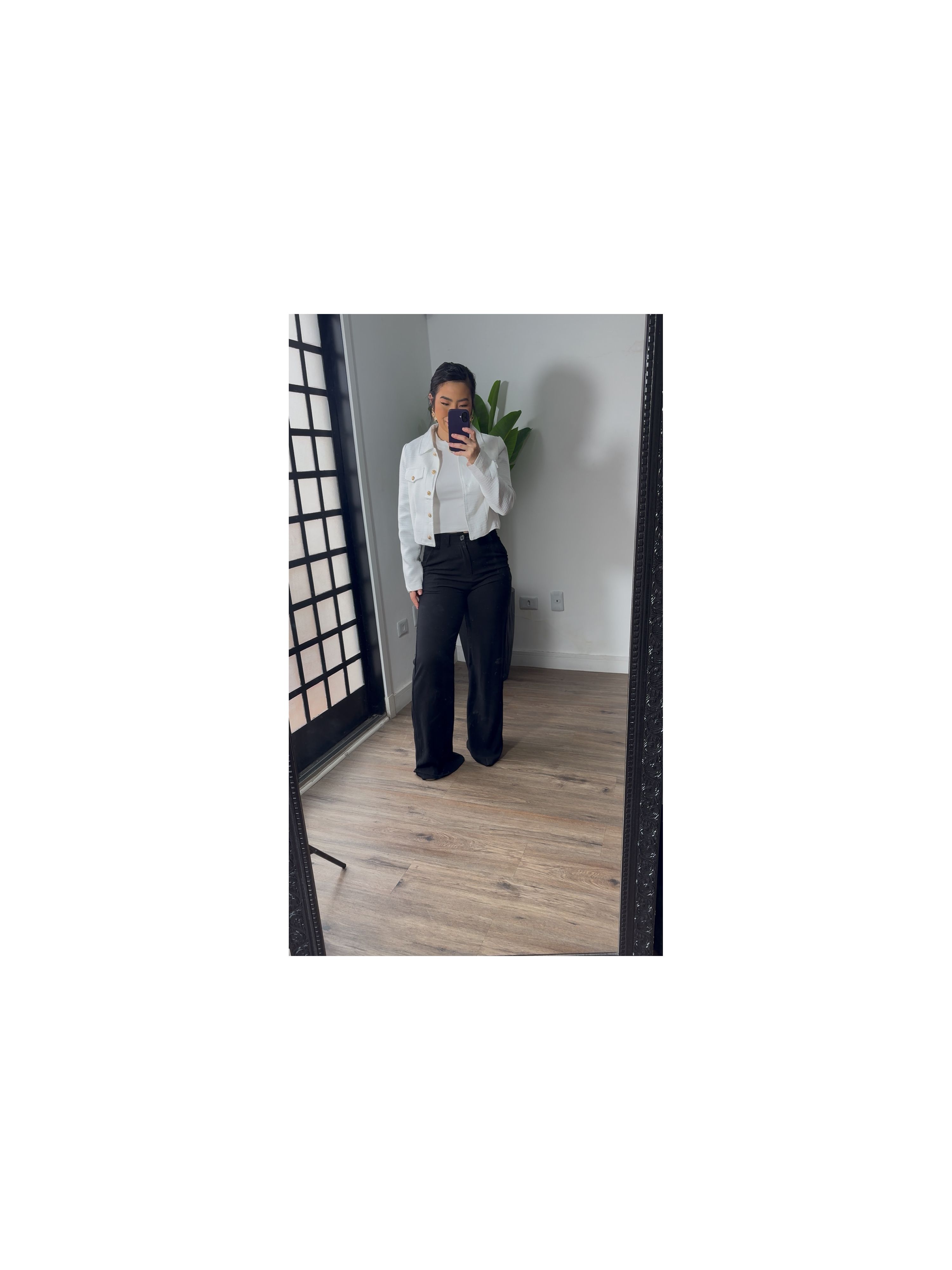 Calça Pantalona Linho Bruna 59 - Preto 