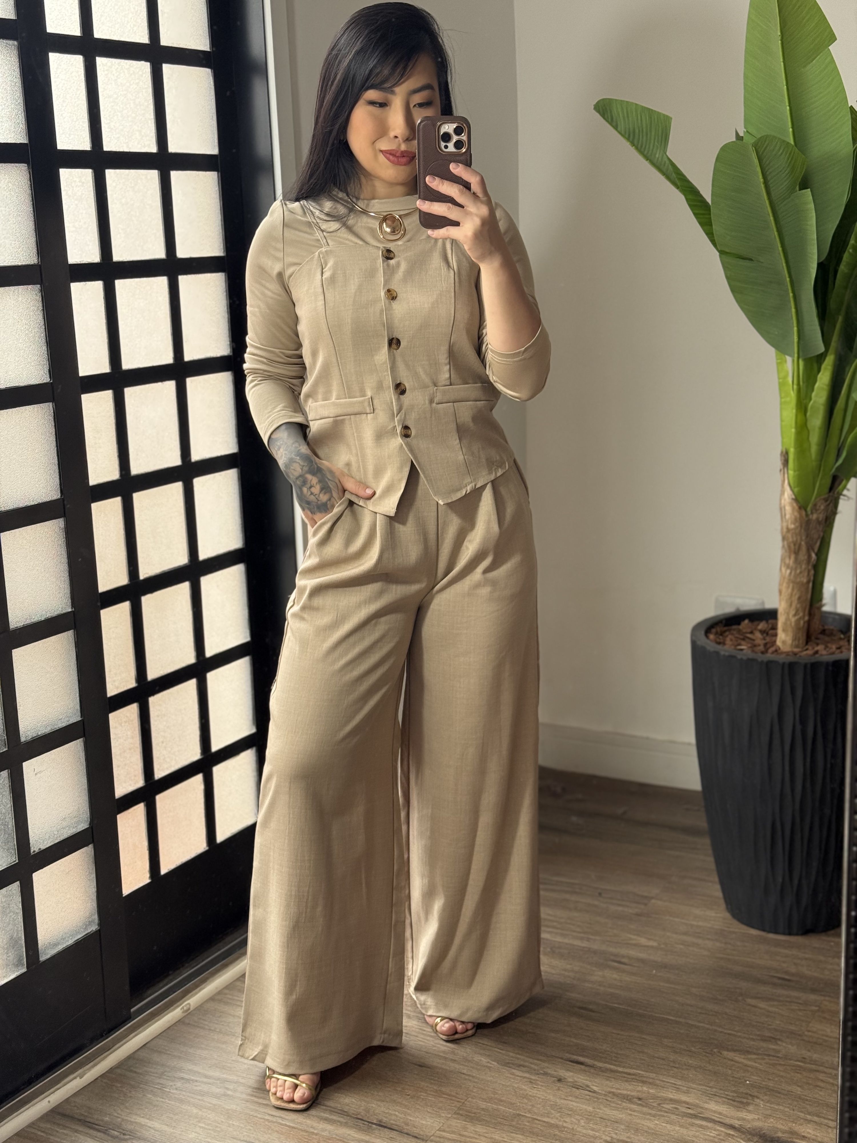 Trijunto Alfaiataria Iris 23968 - Bege 