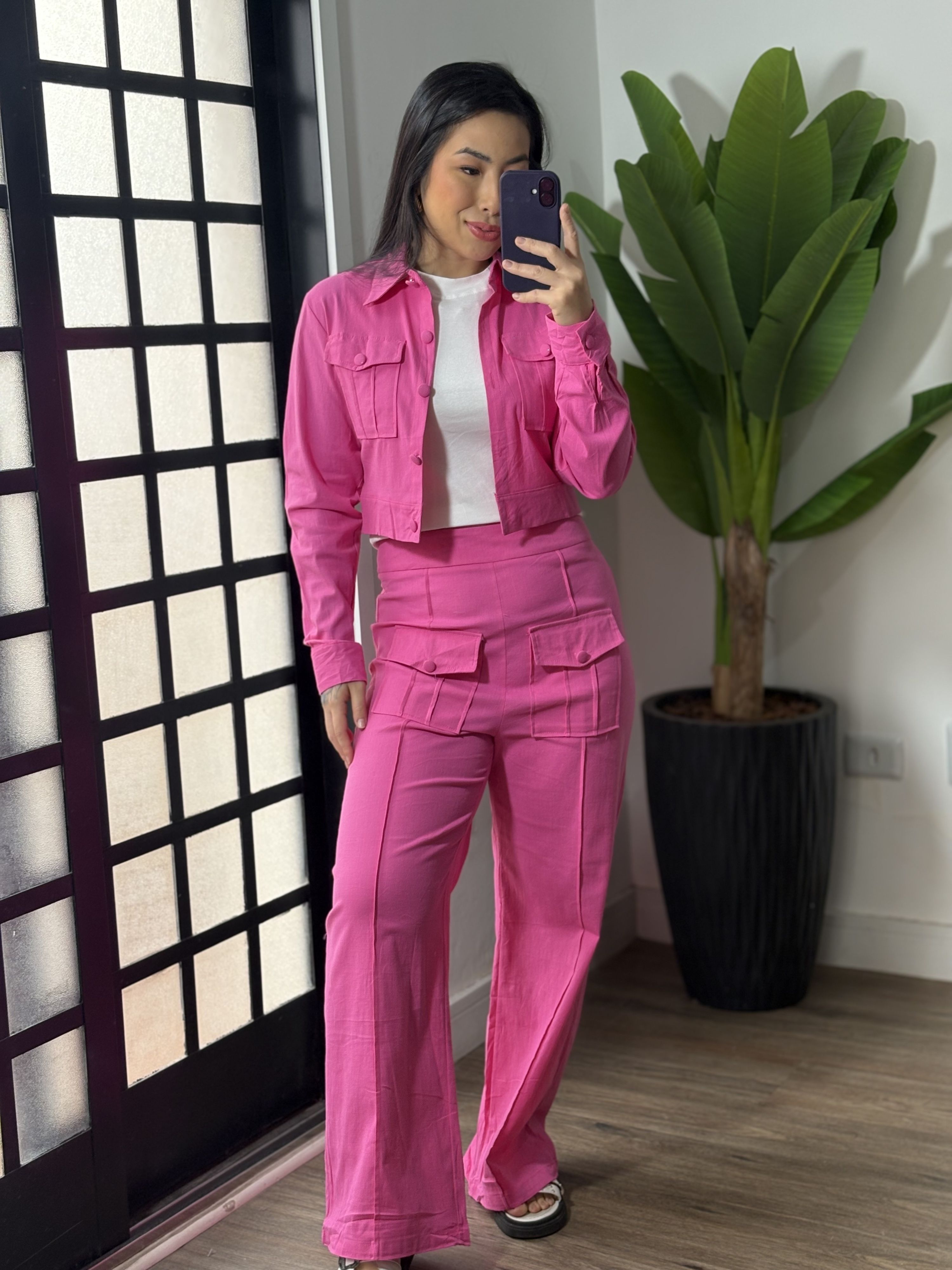 Conjunto Linho Savina CC92 - Rosa
