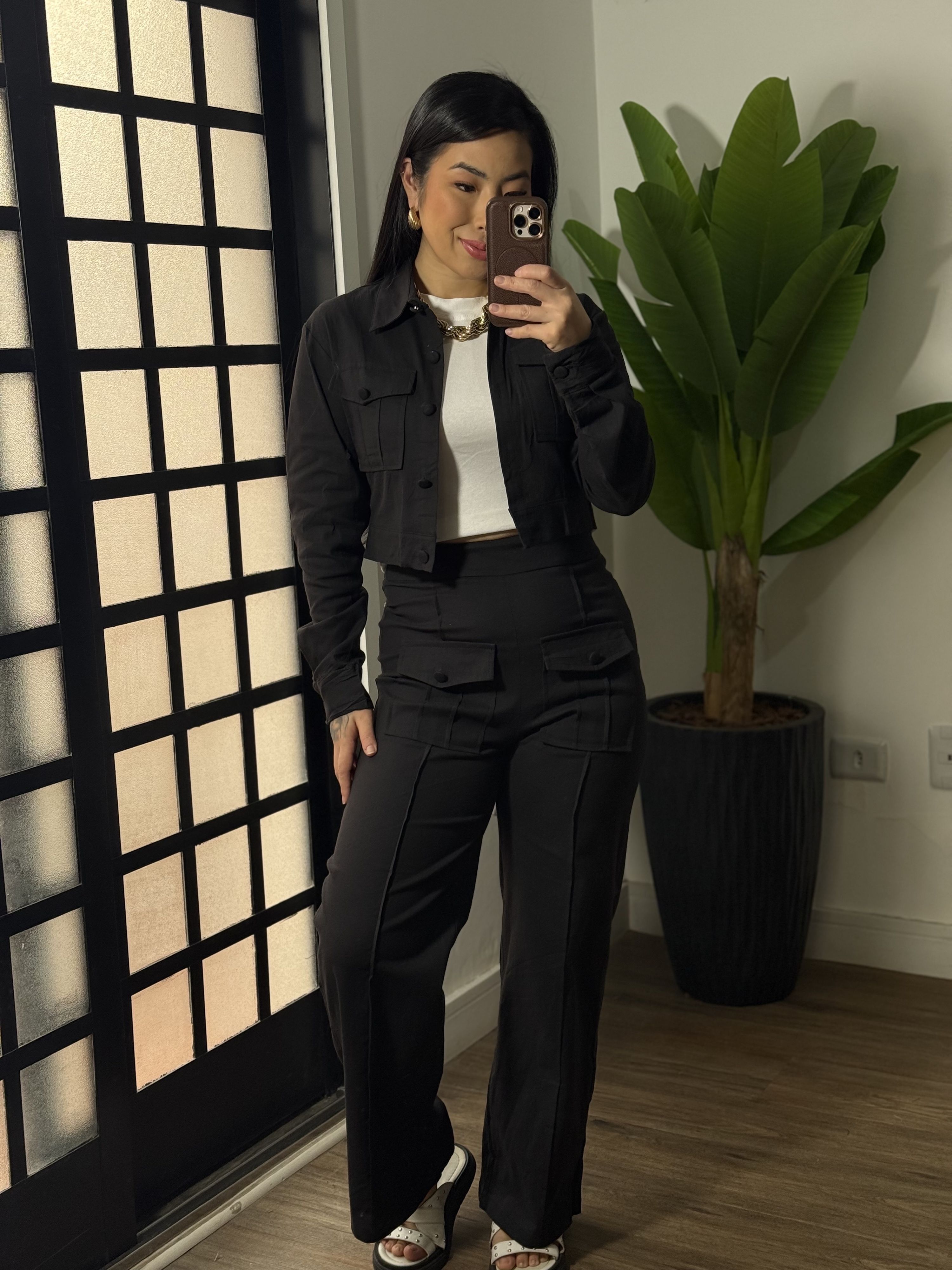 Conjunto Linho Savina CC92 - Preto 