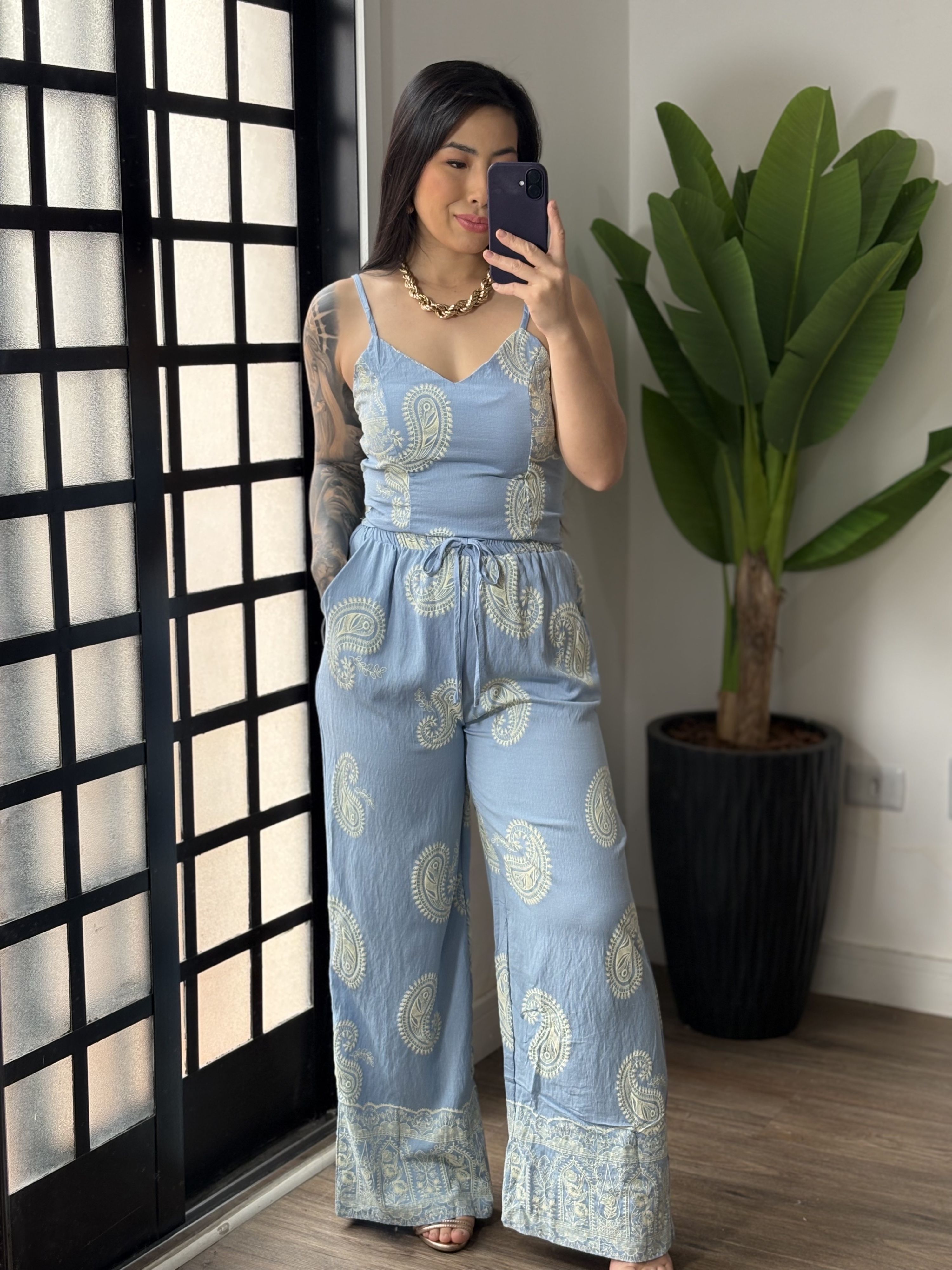 Conjunto Estampado Sol 7175 - Azul