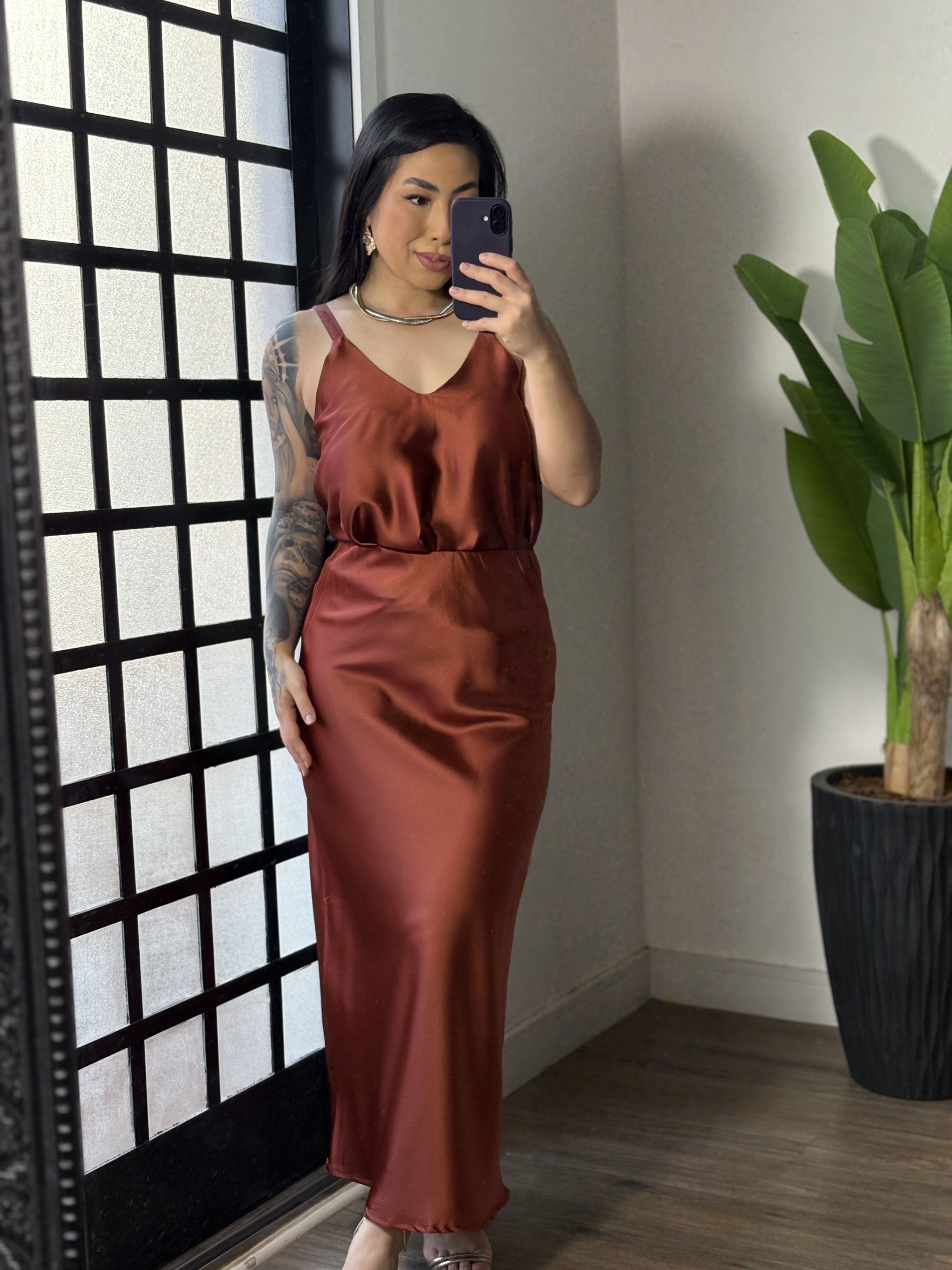 Conjunto Saia Thalia 10718 - Terracota