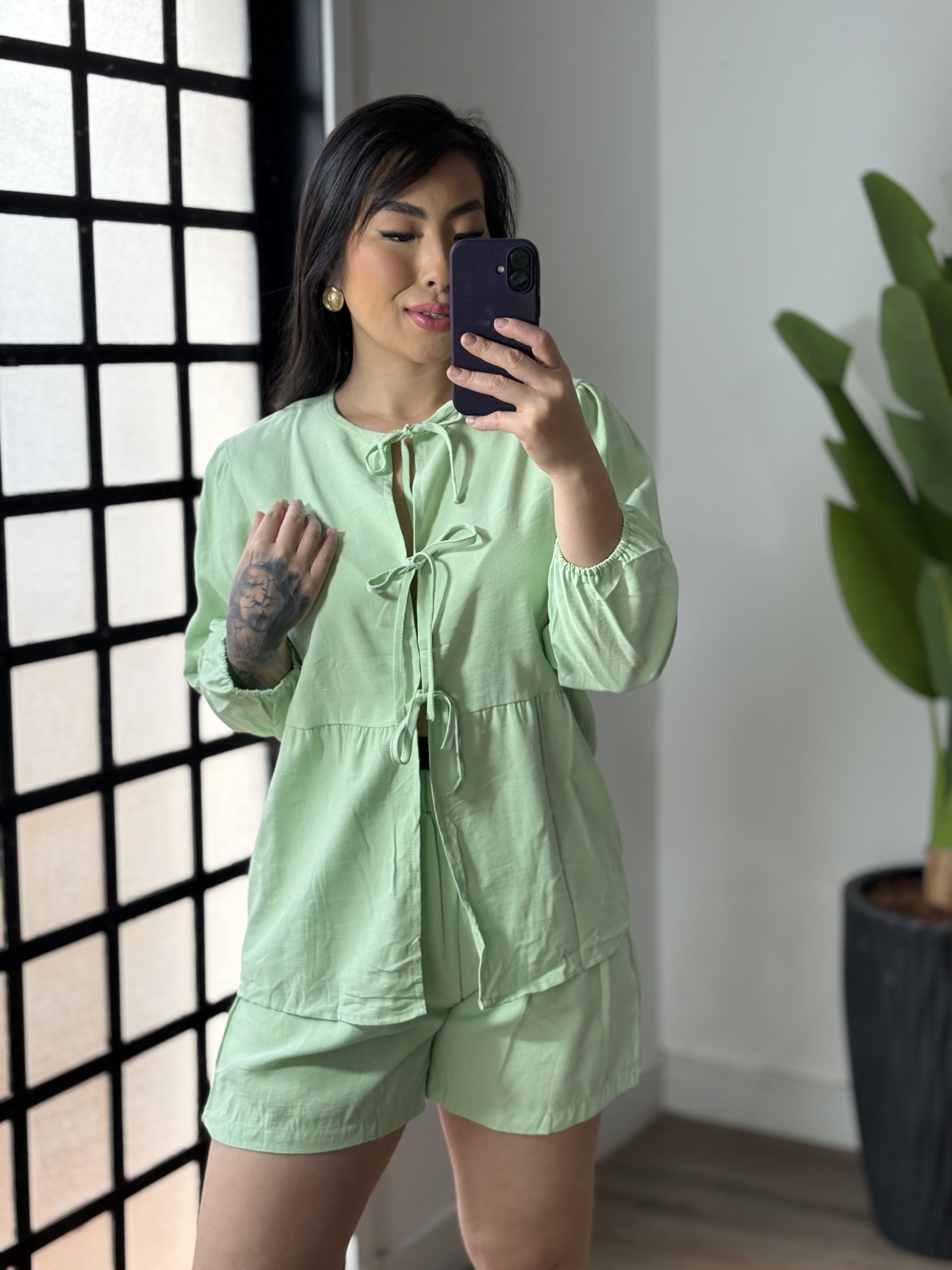 Conjunto Shorts Marrant Marina 1491 - Verde 