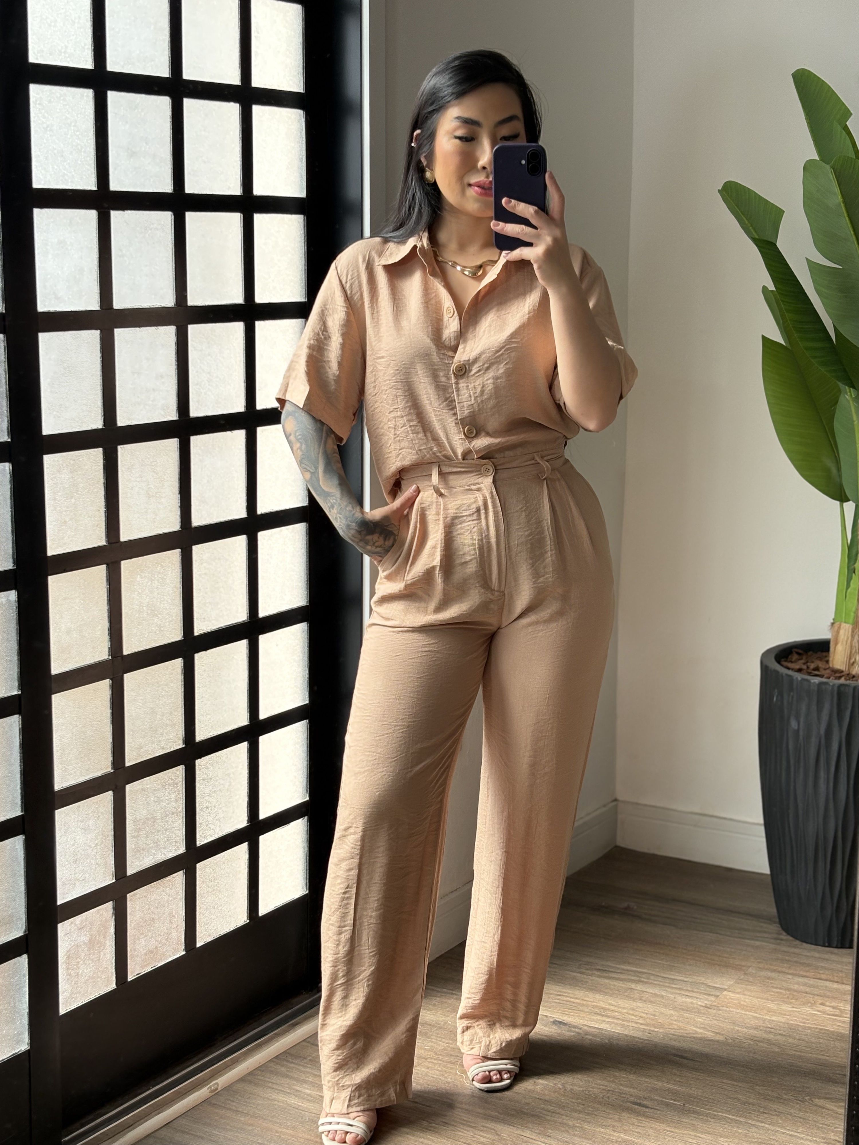 Conjunto Pantalona Alicia 98477 - Bege 