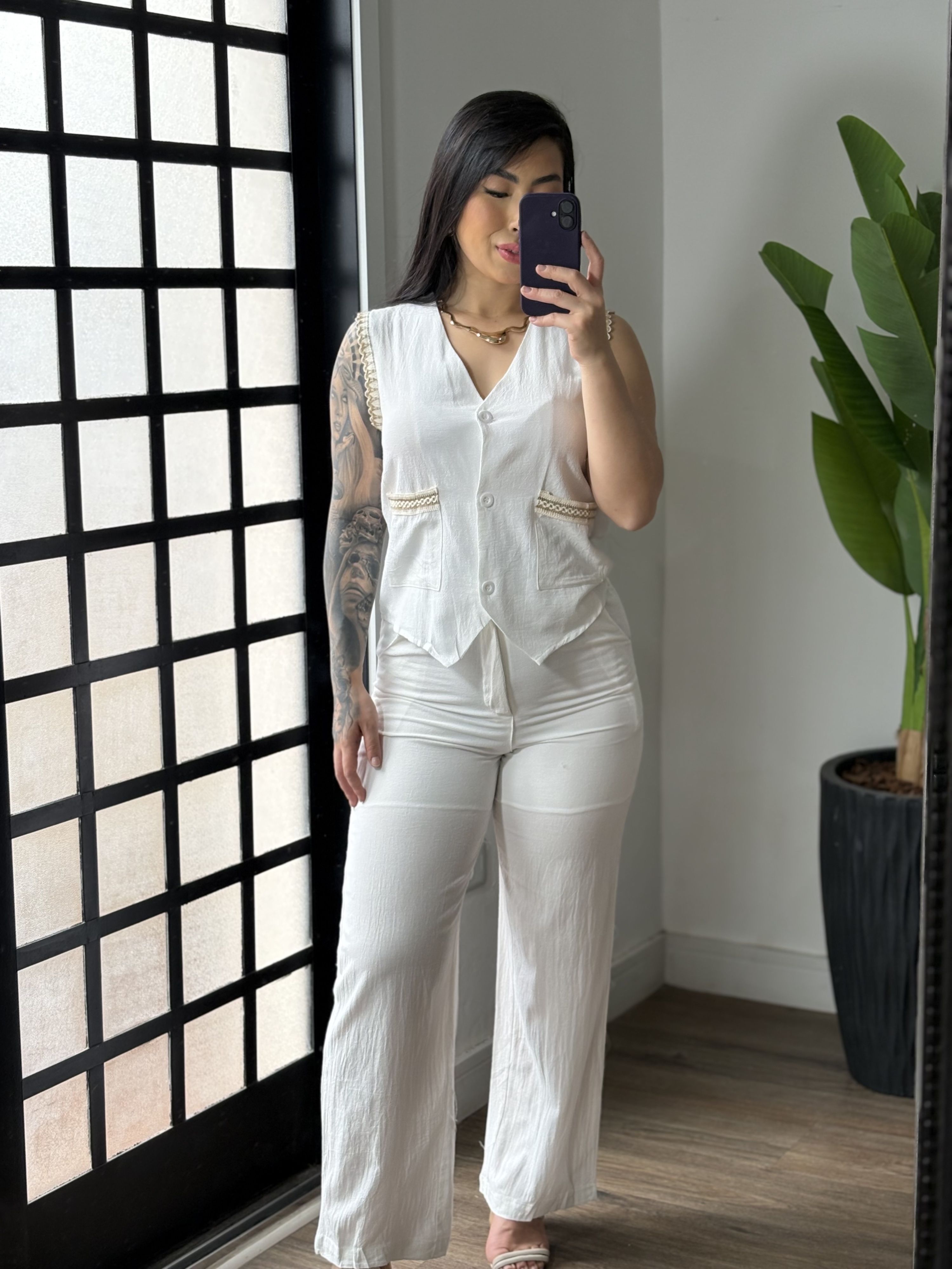 Conjunto Linho Analu 9511 - Branco 