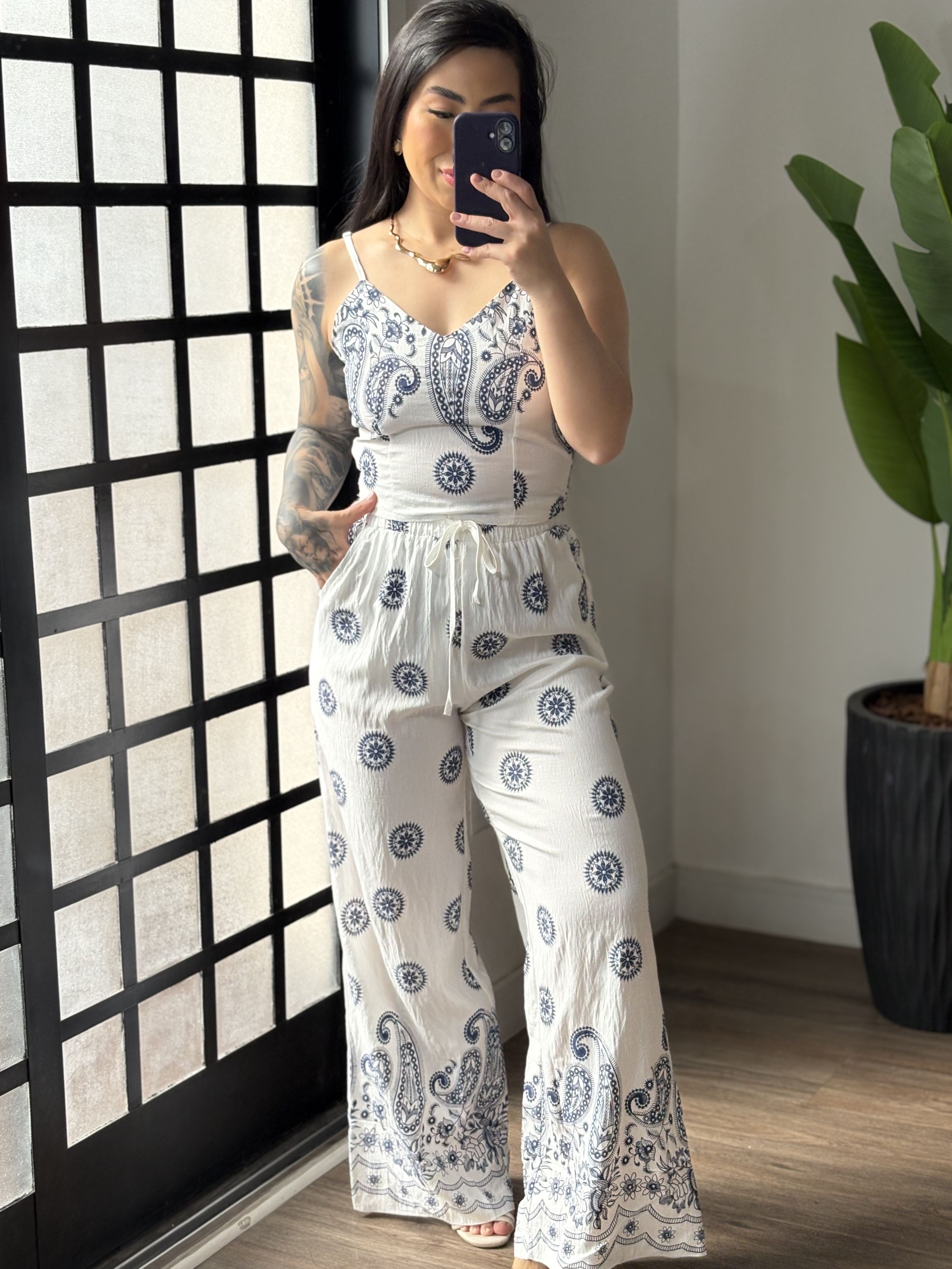 Conjunto Estampado Betta 7176 - Branco 