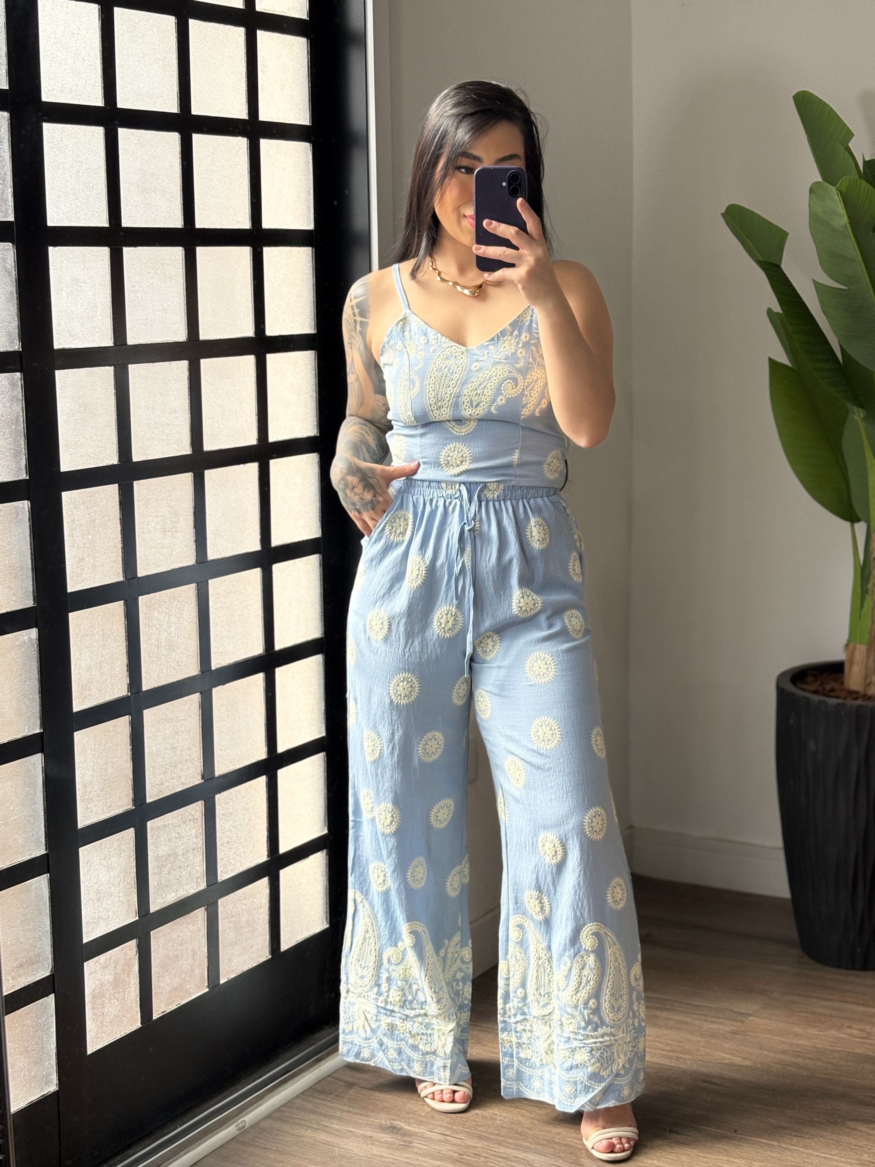 Conjunto Estampado Betta 7176 - Azul 