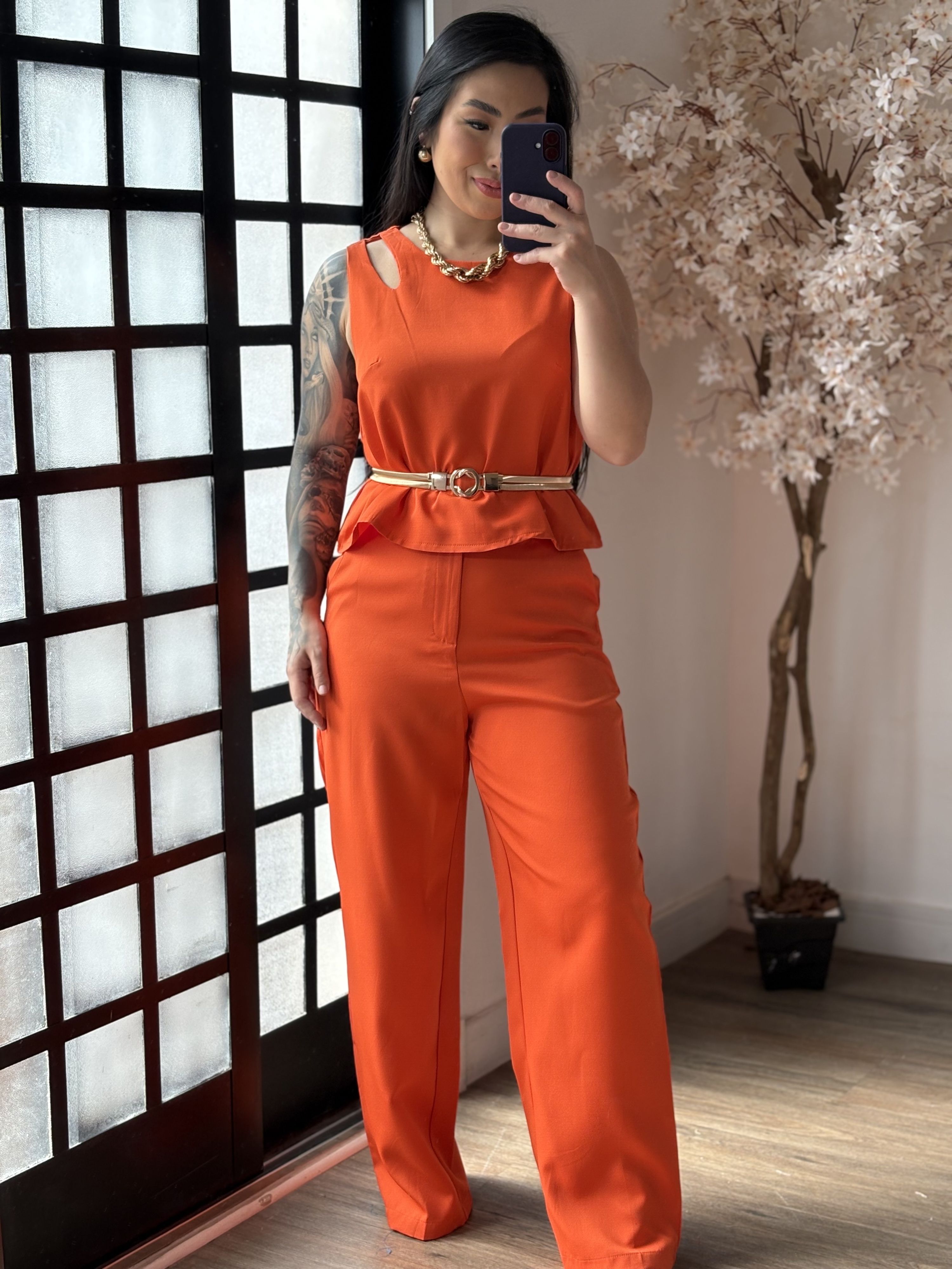 Conjunto Alfaiataria Altezza 1635 - Laranja C050