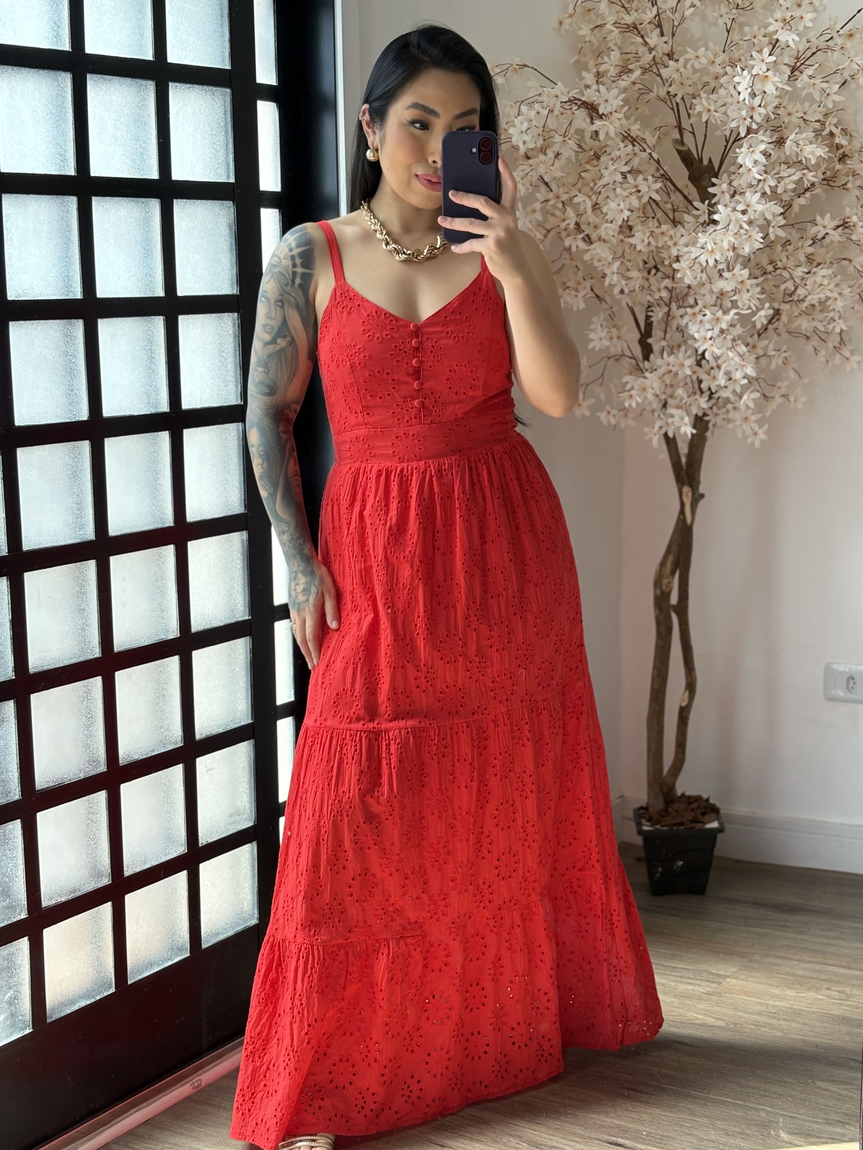 Vestido Lese Maelle 1003 - Vermelho C011