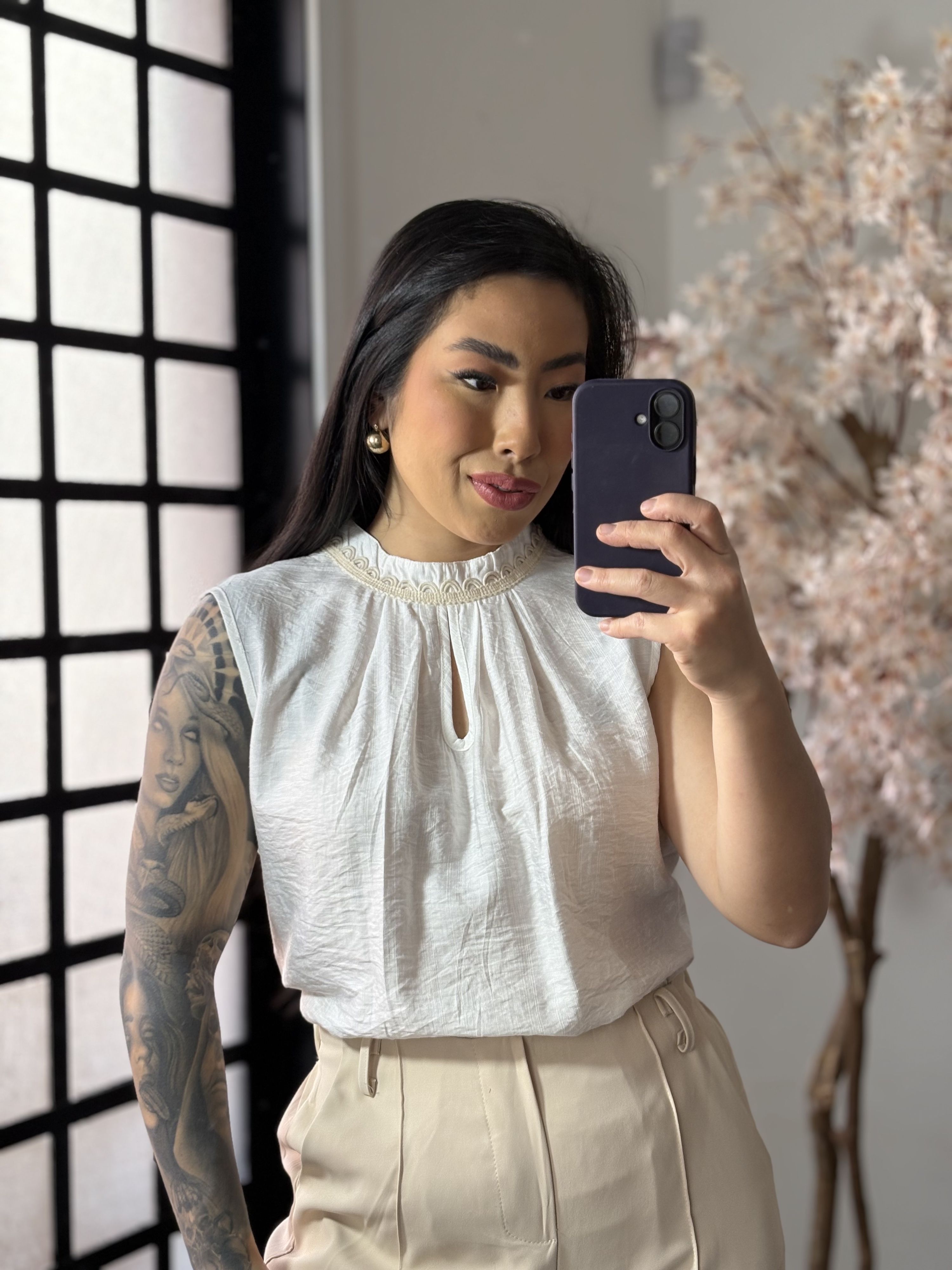 Blusa Delicada Dinora R52 - Branco C89