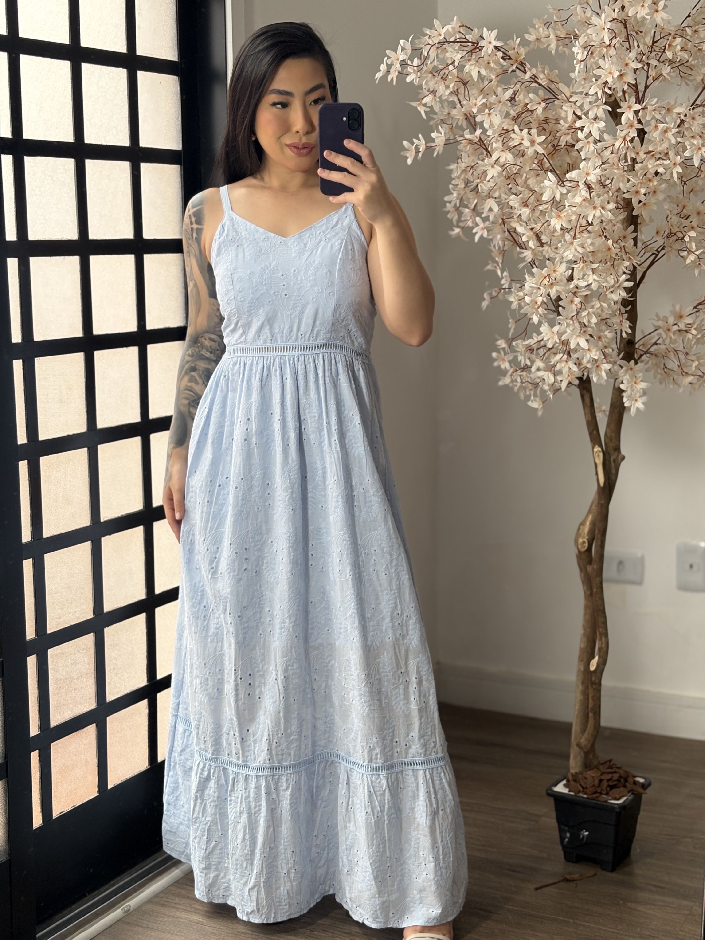 Vestido Longo Lese Nany 1002 - Azul C038