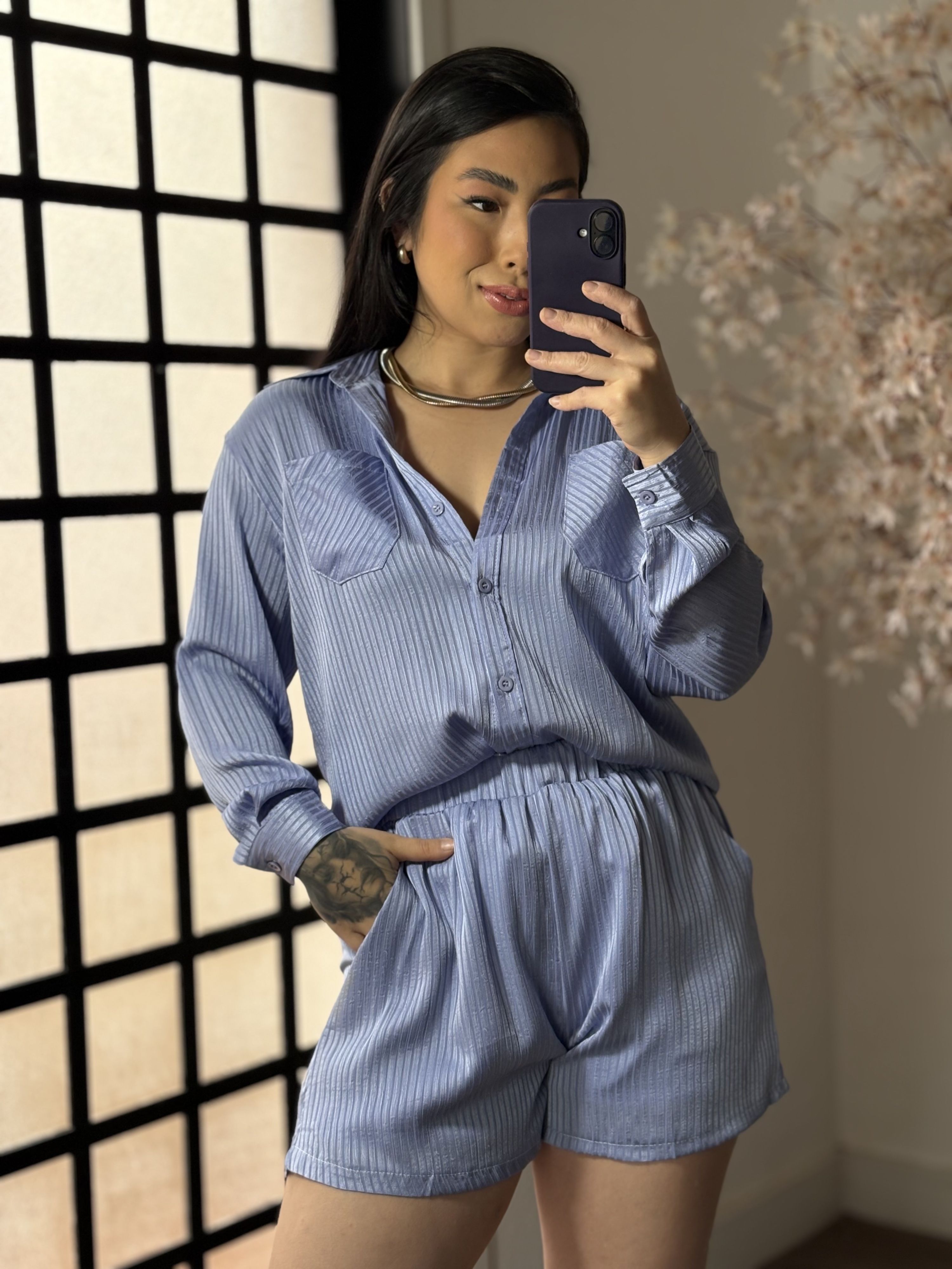 Conjunto Shorts Ivy MX029 - Azul C055